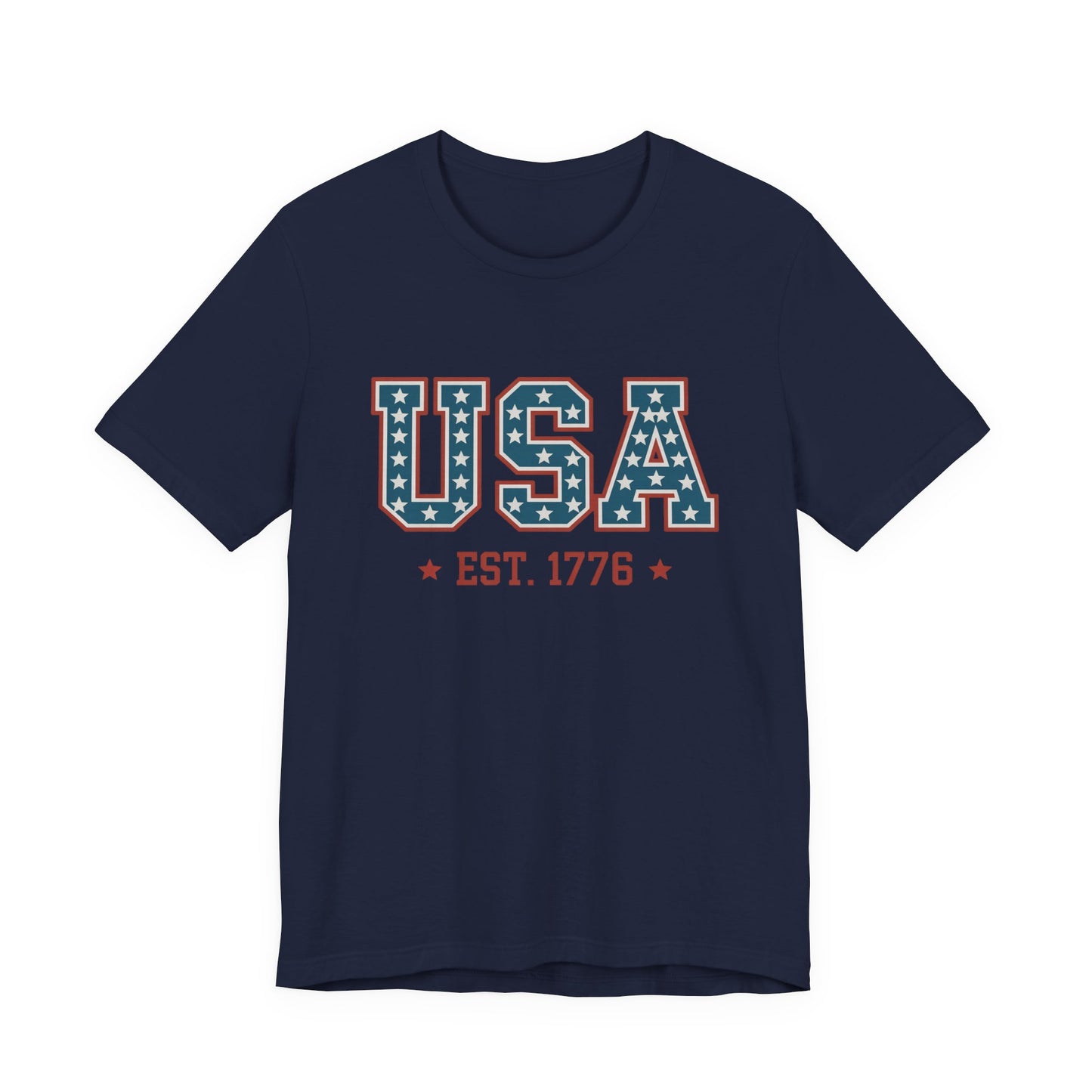 USA Est. 1776 T‑Shirt — Patriotic American Flag Stars Tee