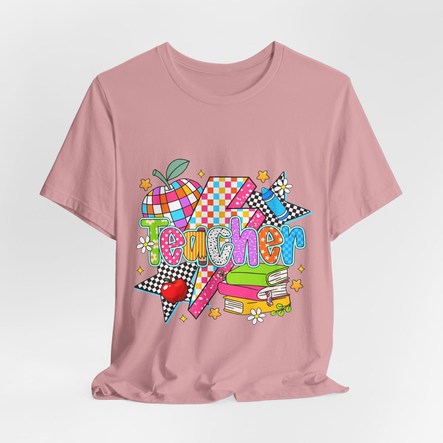 Teacher Colorful Doodle Graphic Tee — Back to School Gift for Teachers