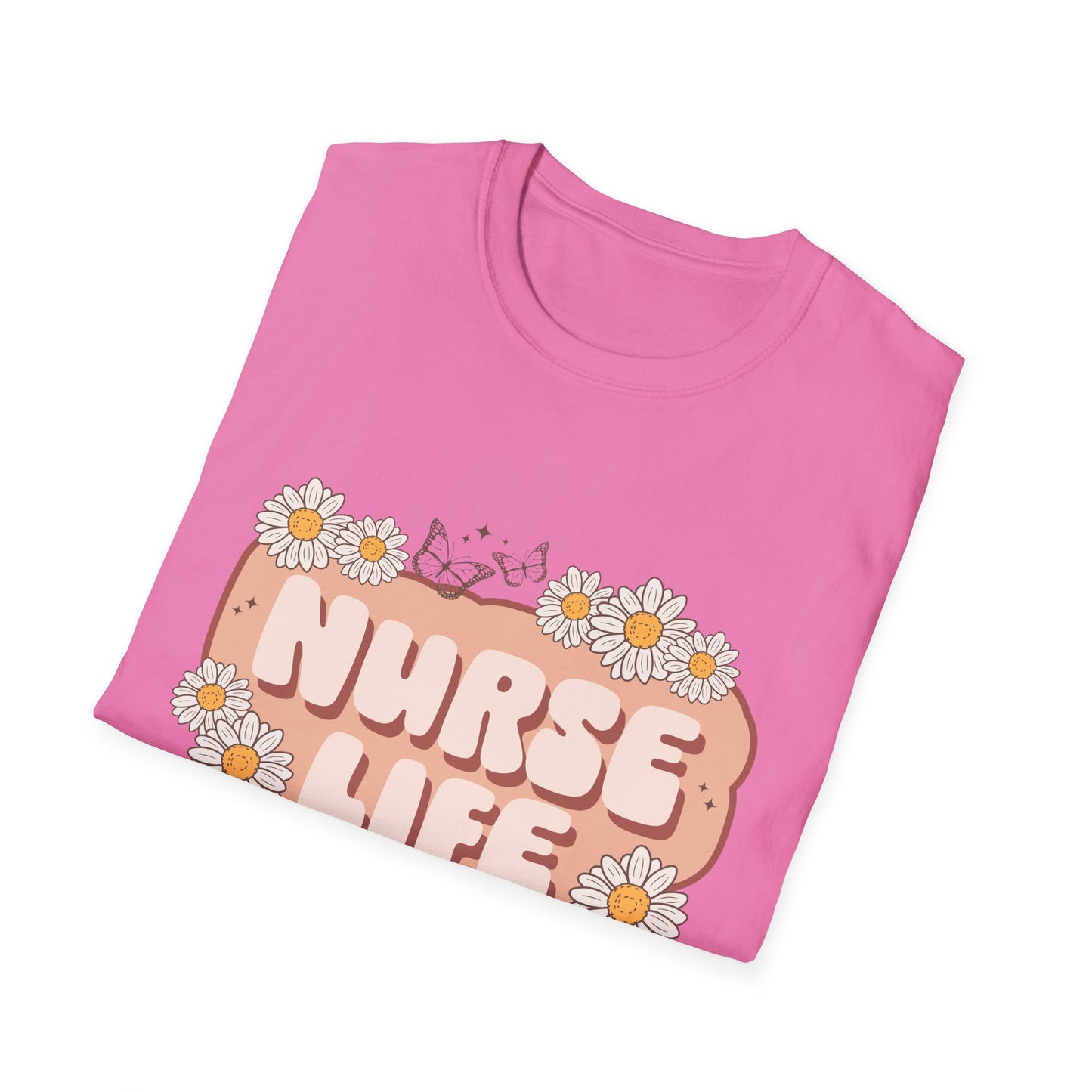 Nurse Life T‑Shirt — Floral Daisy Retro Nurse Tee