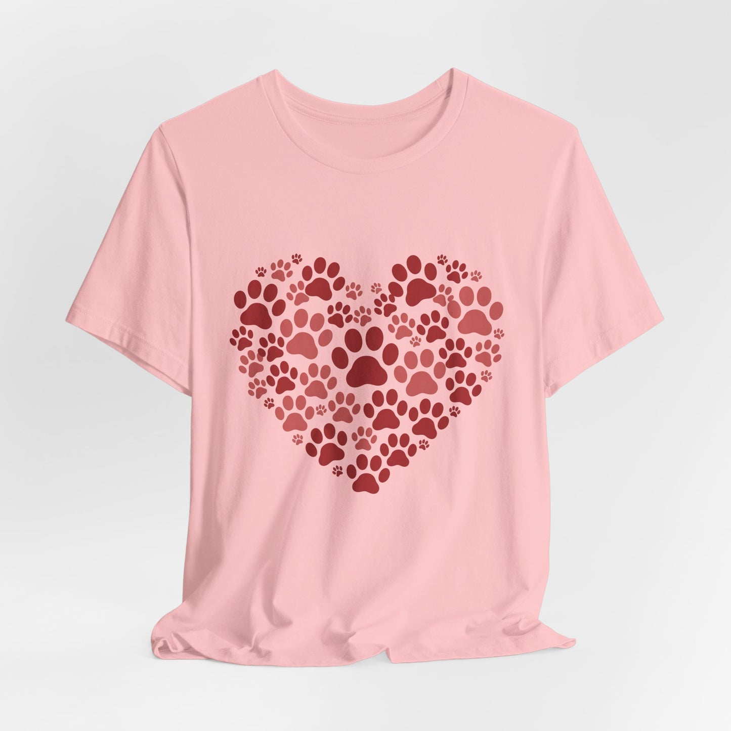 Heart Paw Print T-Shirt — Dog Lover Valentine Tee