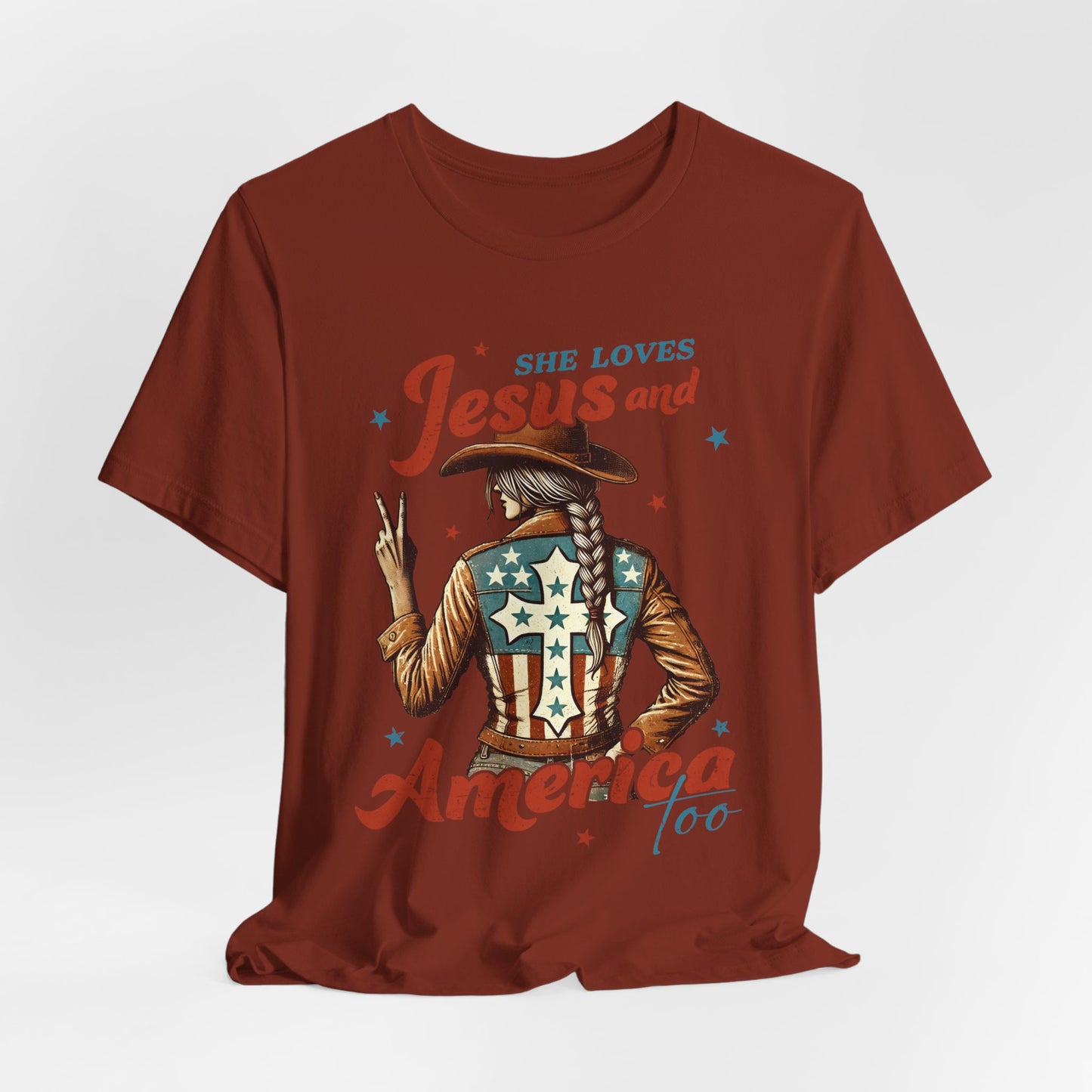She Loves Jesus and America Tee