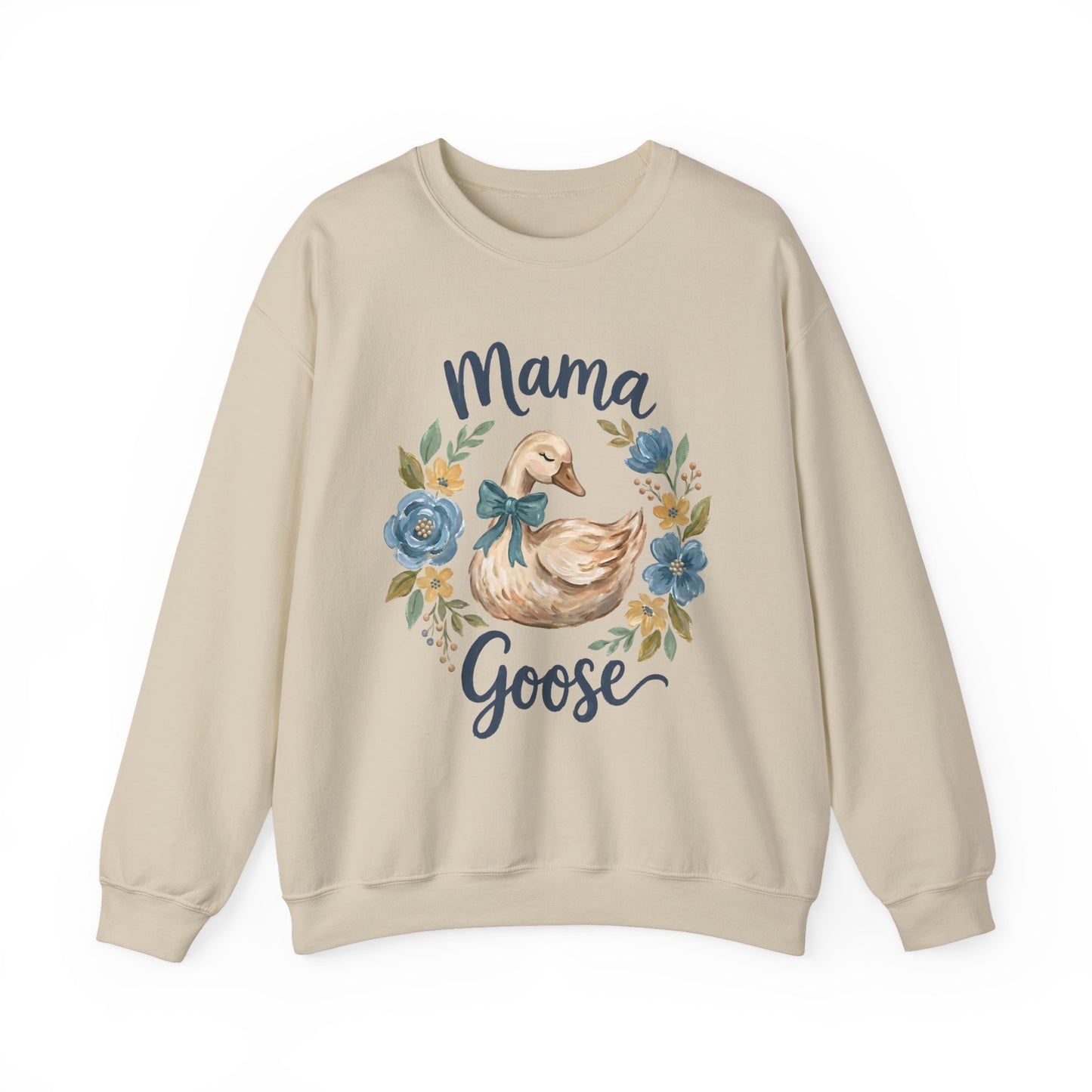 Mama Goose Crewneck Sweatshirt – Floral Duckling Mom Cozy Pullover