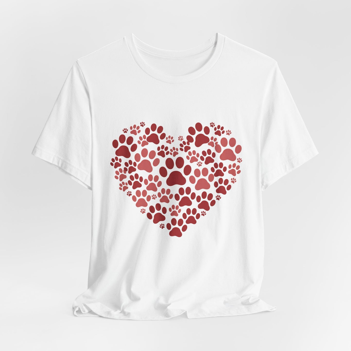 Heart Paw Print T-Shirt — Dog Lover Valentine Tee