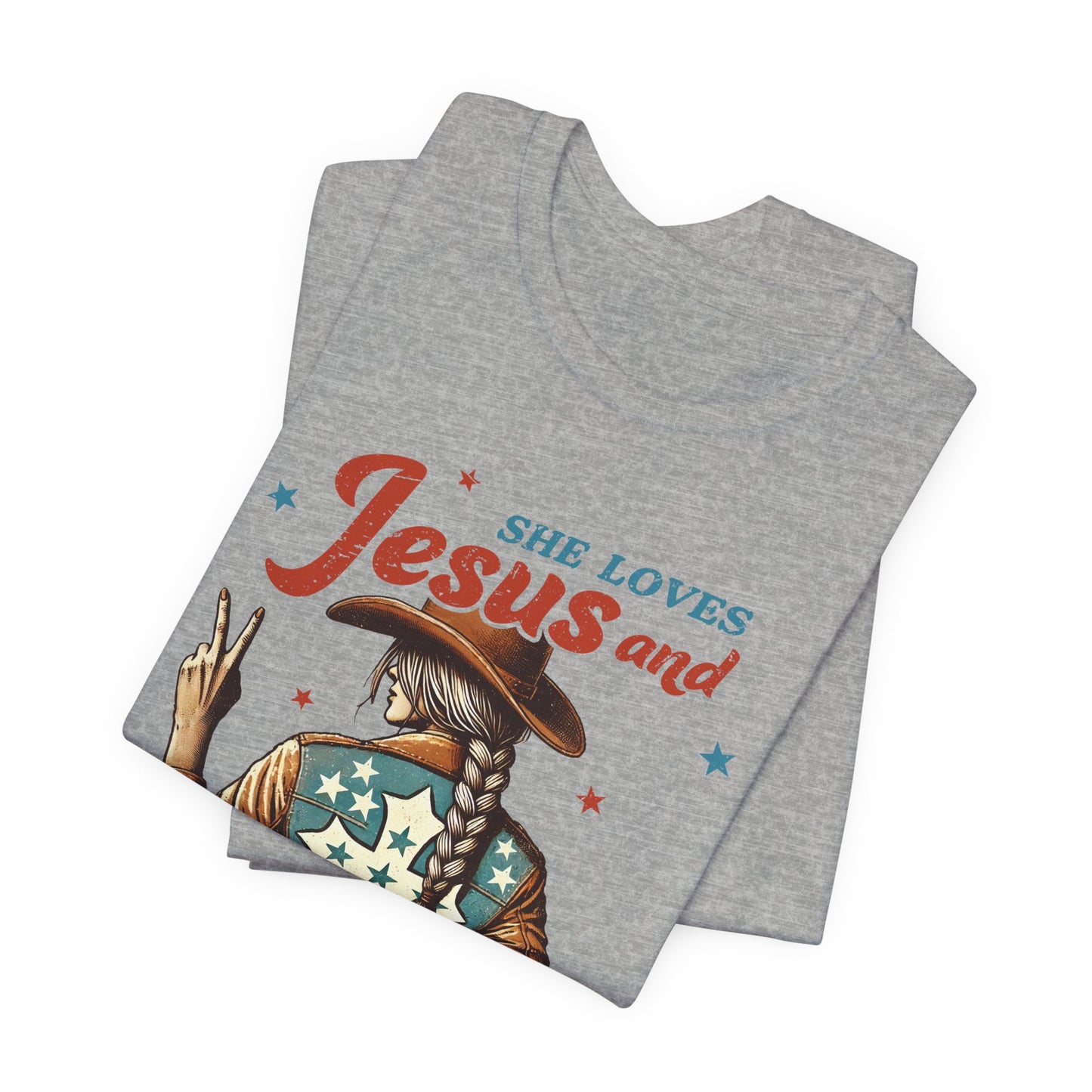 She Loves Jesus and America Tee