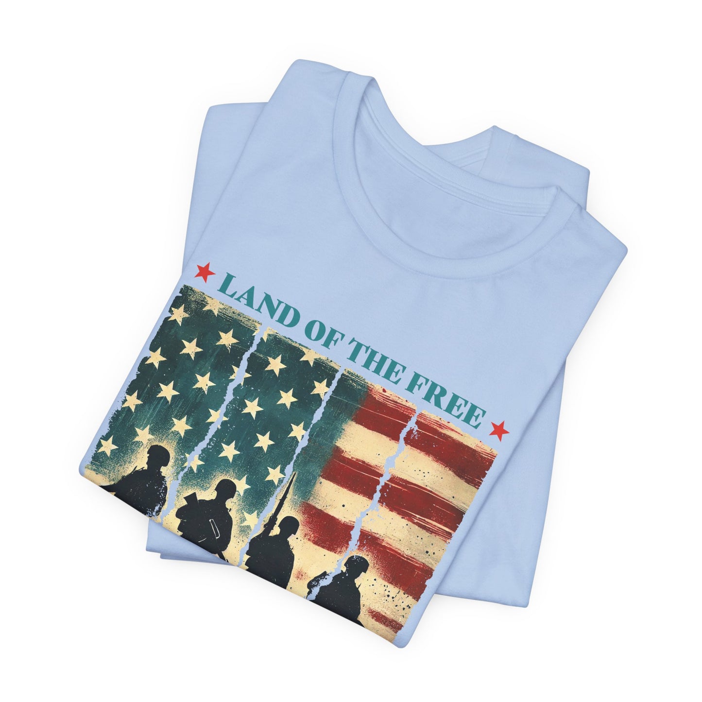 Patriotic 'Land of the Free, Because of the Brave' T-Shirt