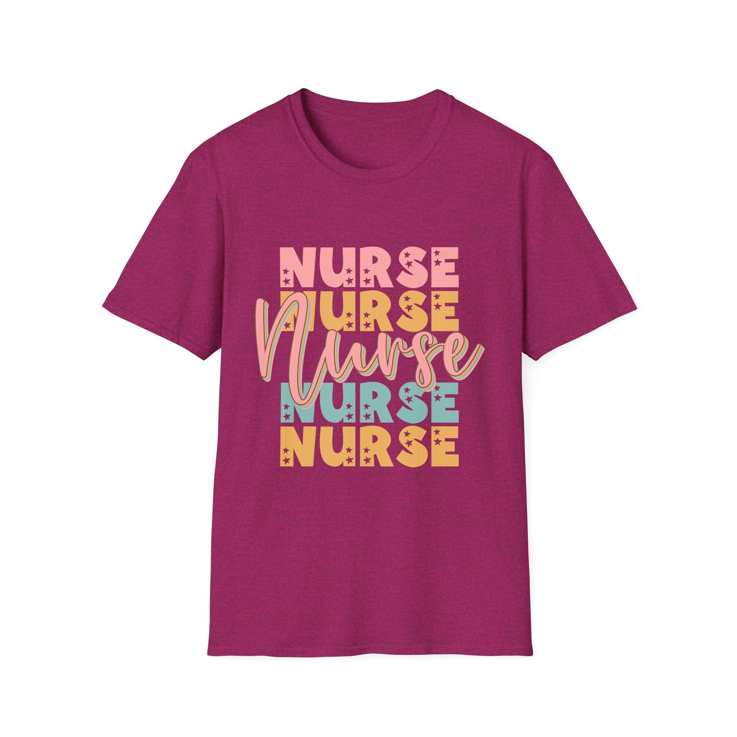 Retro Pastel “Nurse” Graphic T-Shirt — Cute Gift for Nurses, Nurse Appreciation Tee