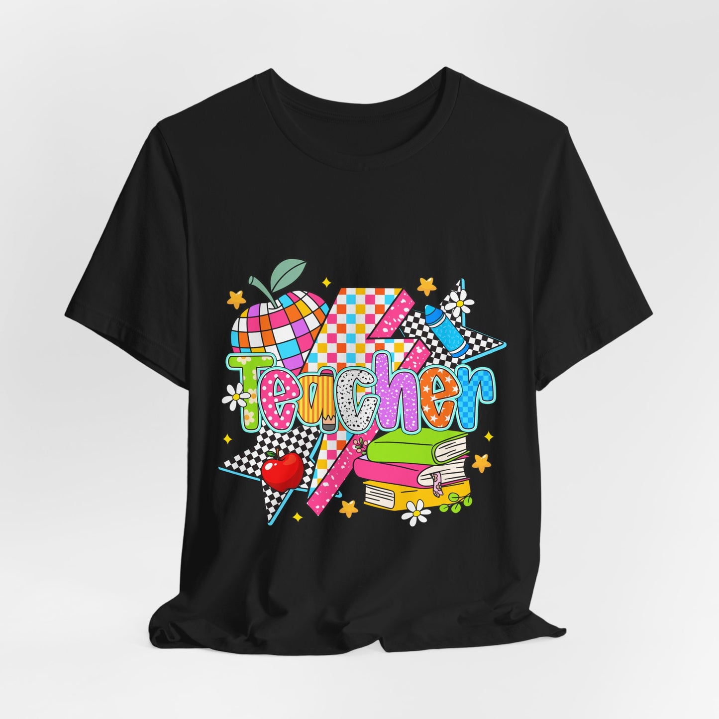 Teacher Colorful Doodle Graphic Tee — Back to School Gift for Teachers