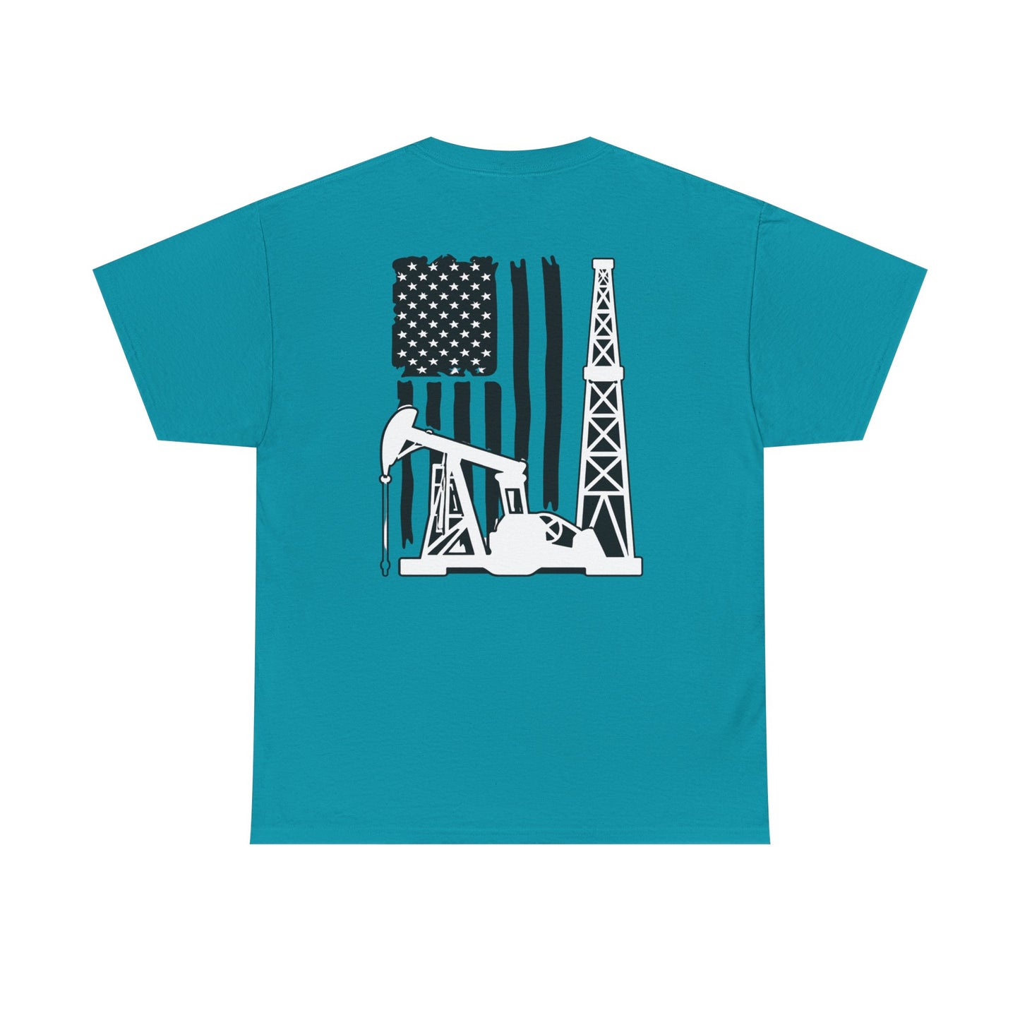 Oilfield Flag Tee — American Oil Rig Graphic T-Shirt