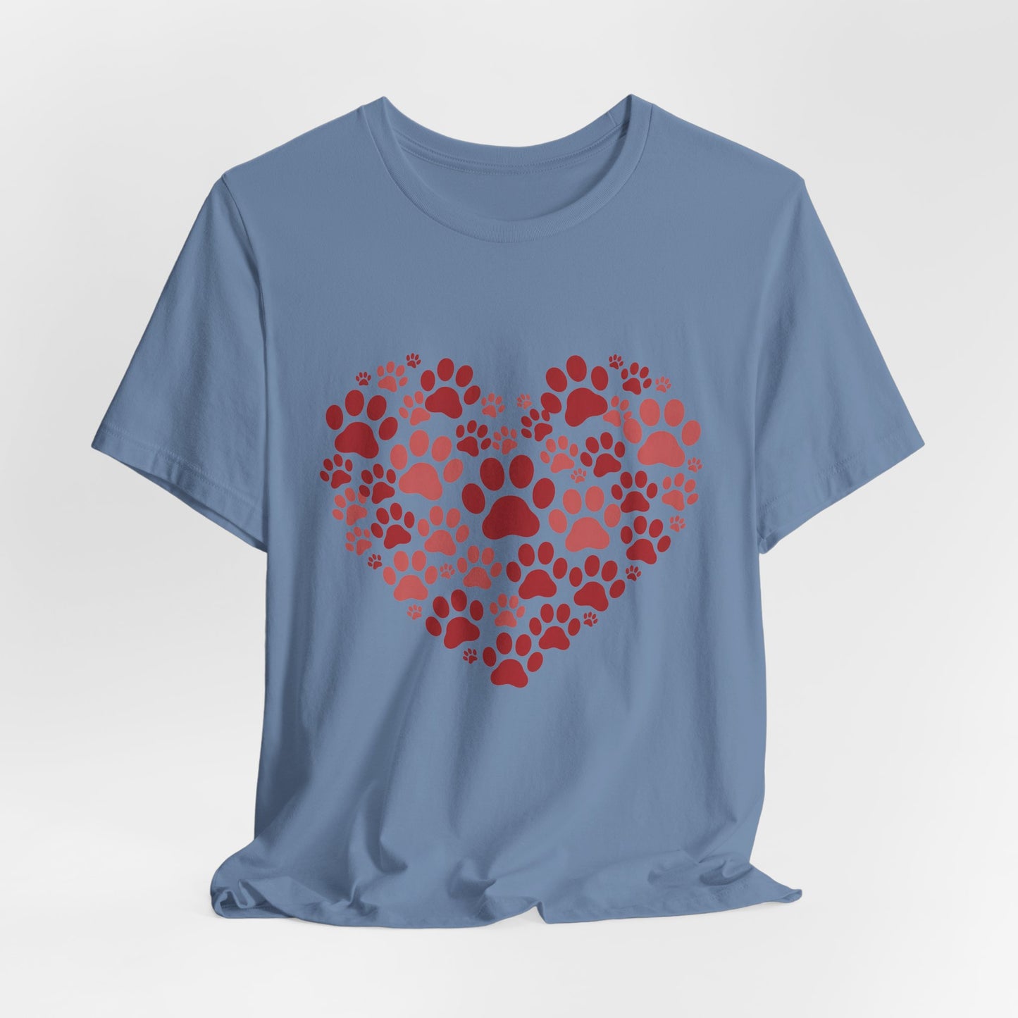 Heart Paw Print T-Shirt — Dog Lover Valentine Tee
