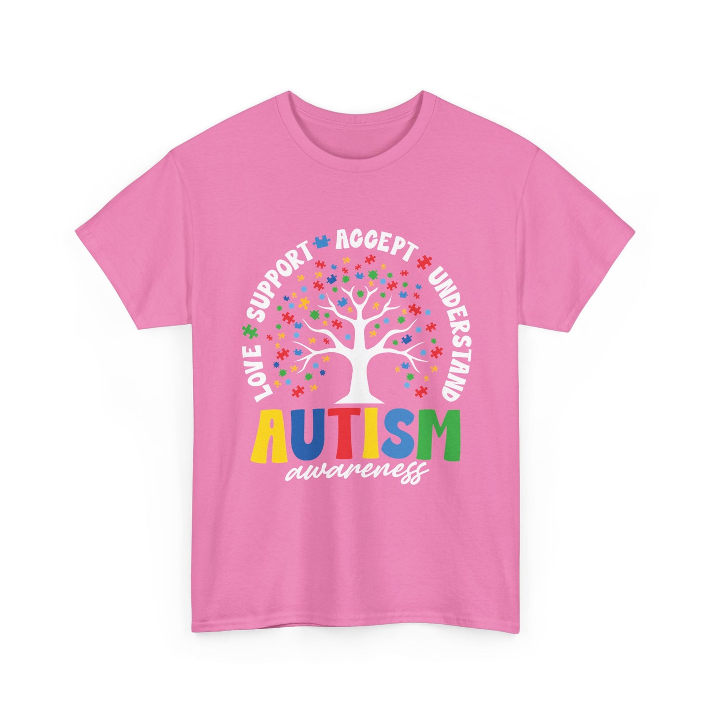 Autism Awareness T-Shirt – Colorful Puzzle Stars Tee