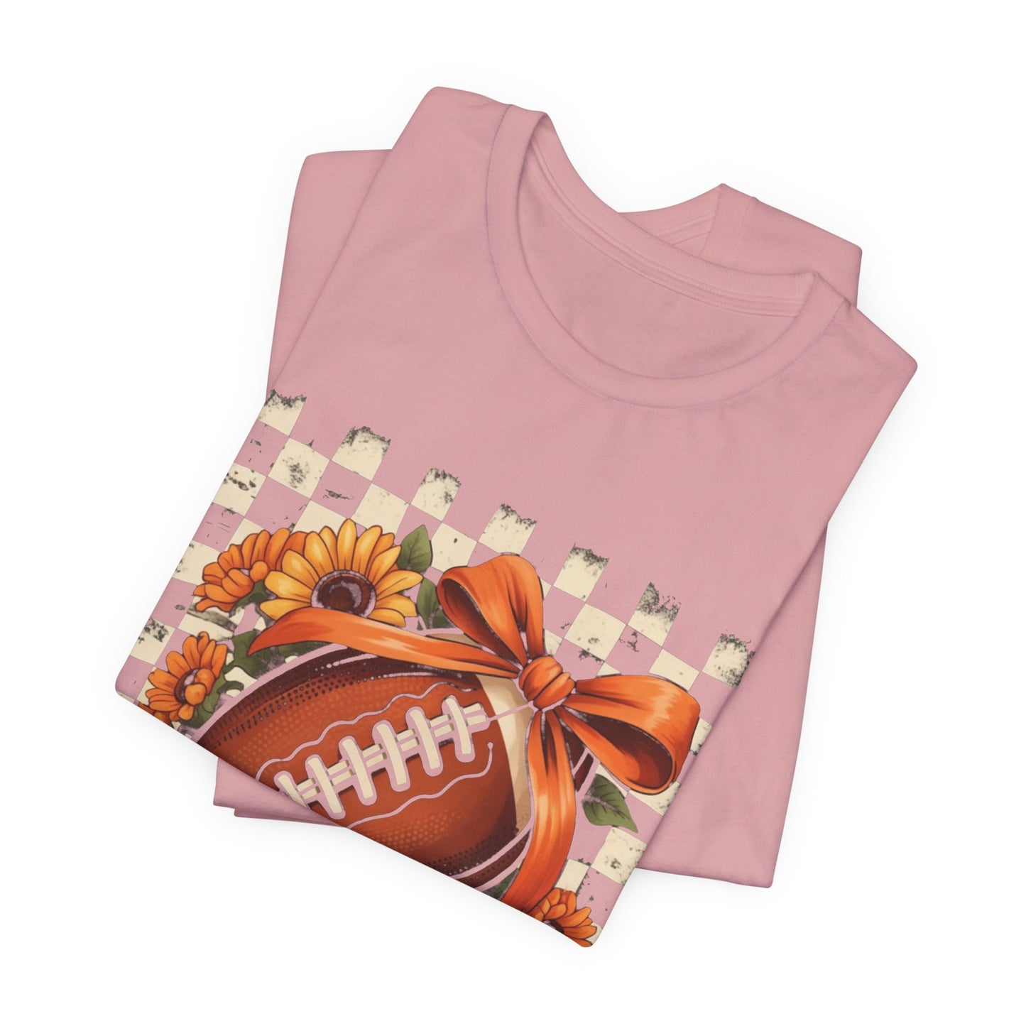 Football Sunflower Tee — Fall Game Day Shirt
