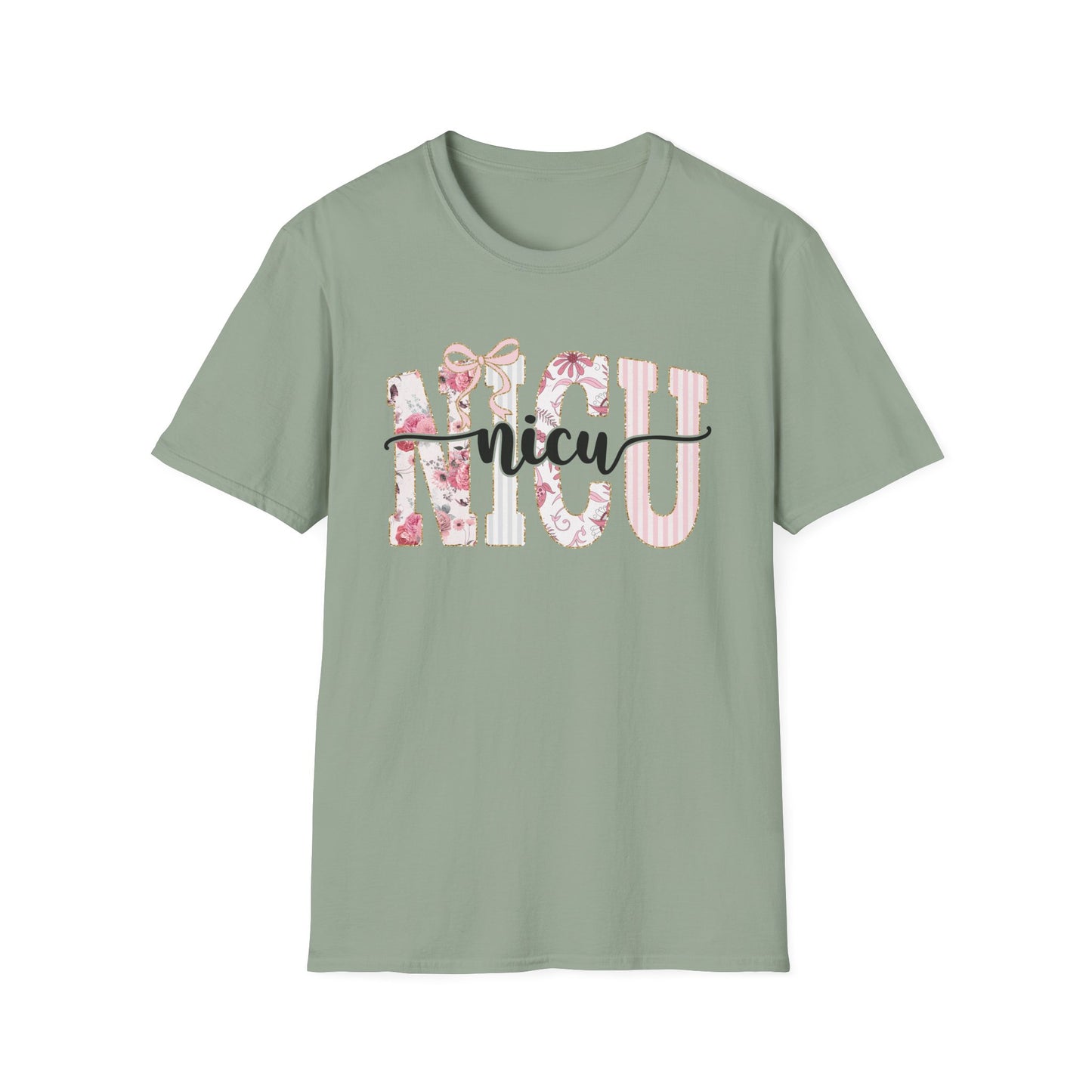 NICU Floral T-Shirt — Support Nurse/Parent Newborn ICU Shirt