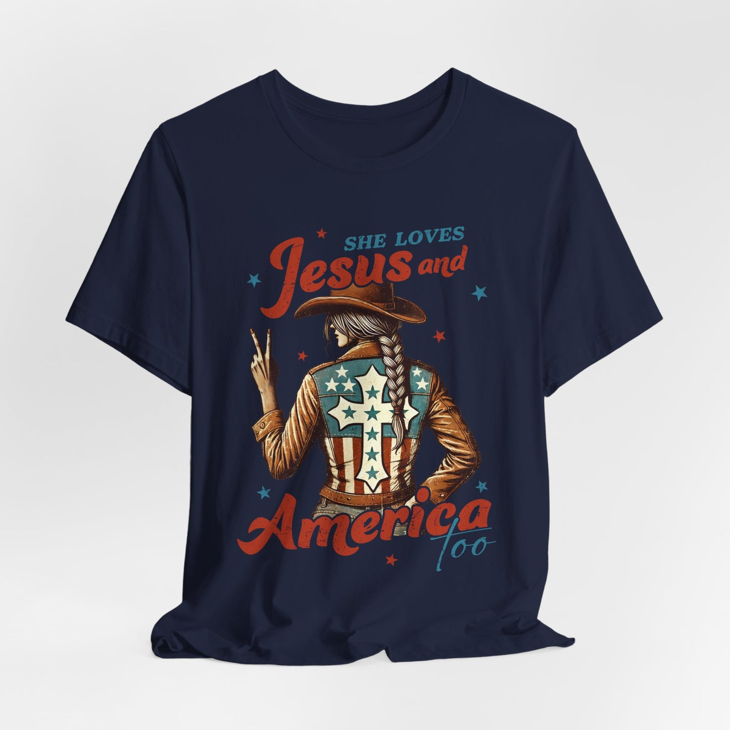 She Loves Jesus and America Tee