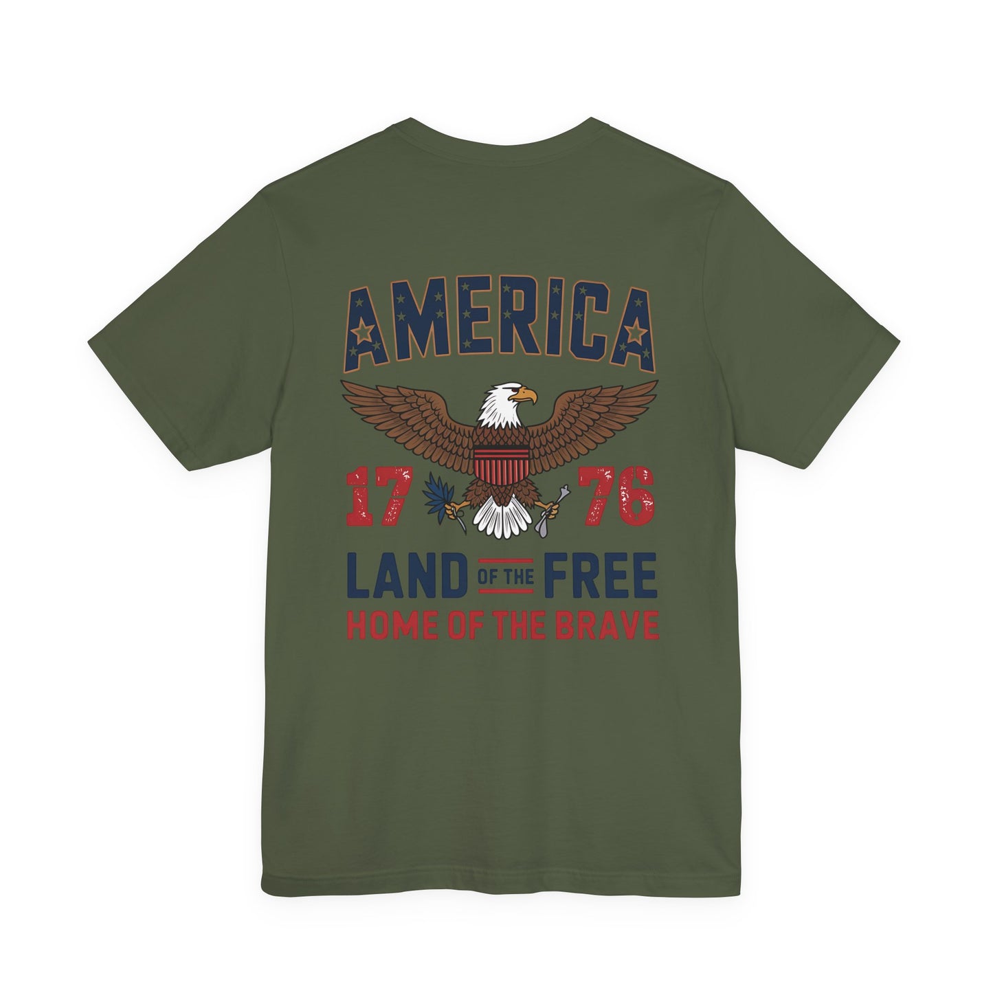 America 1776 Eagle T‑Shirt — Land of the Free, Home of the Brave