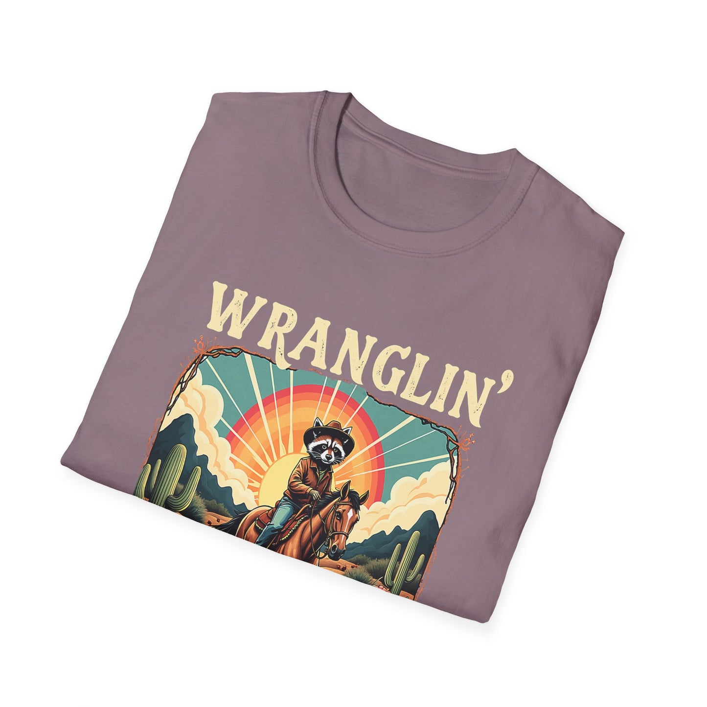 Wranglin' Real Cowboy T-Shirt — Retro Western Rodeo Graphic Tee