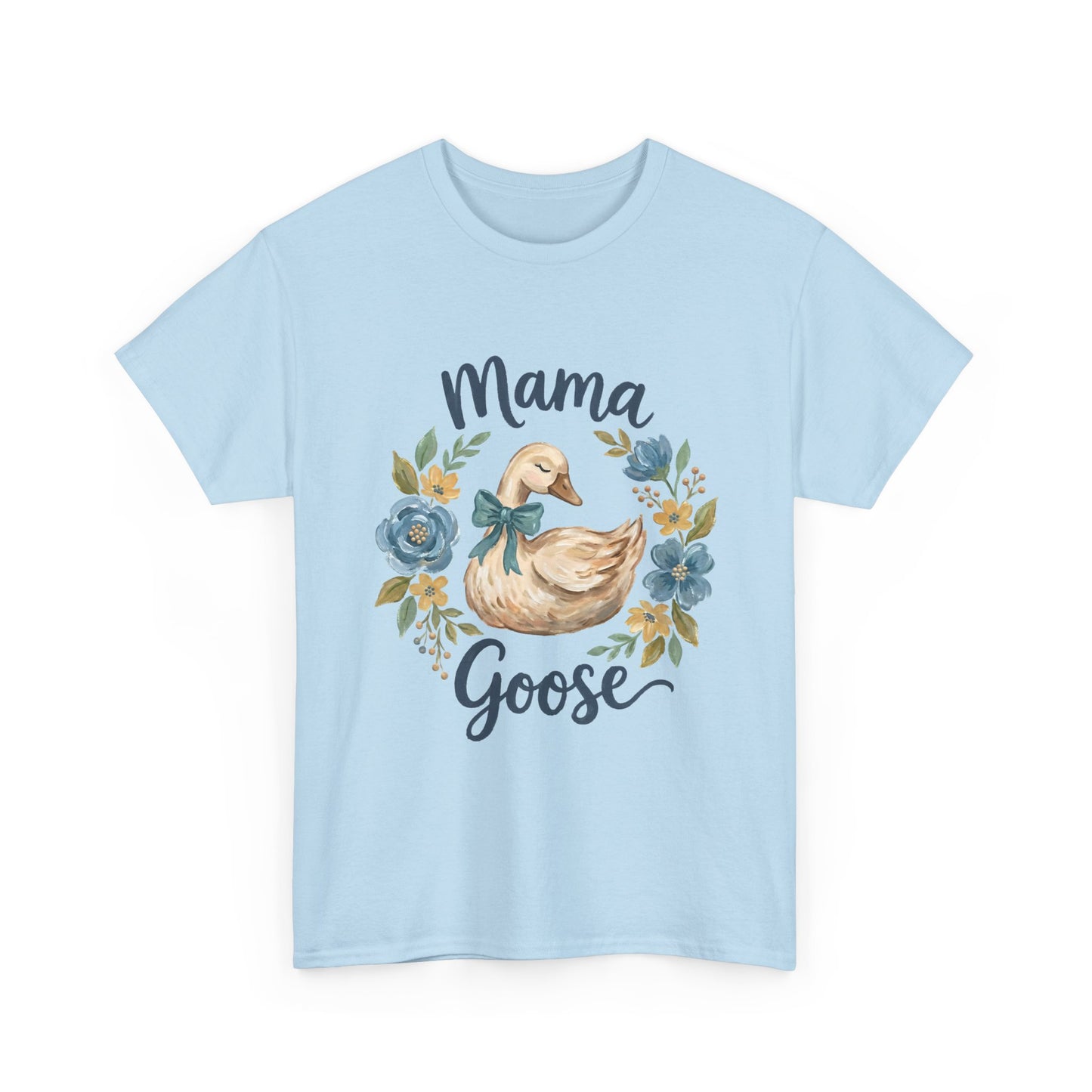 Mama Goose Floral T-Shirt — Cute Mom Bird Graphic Tee
