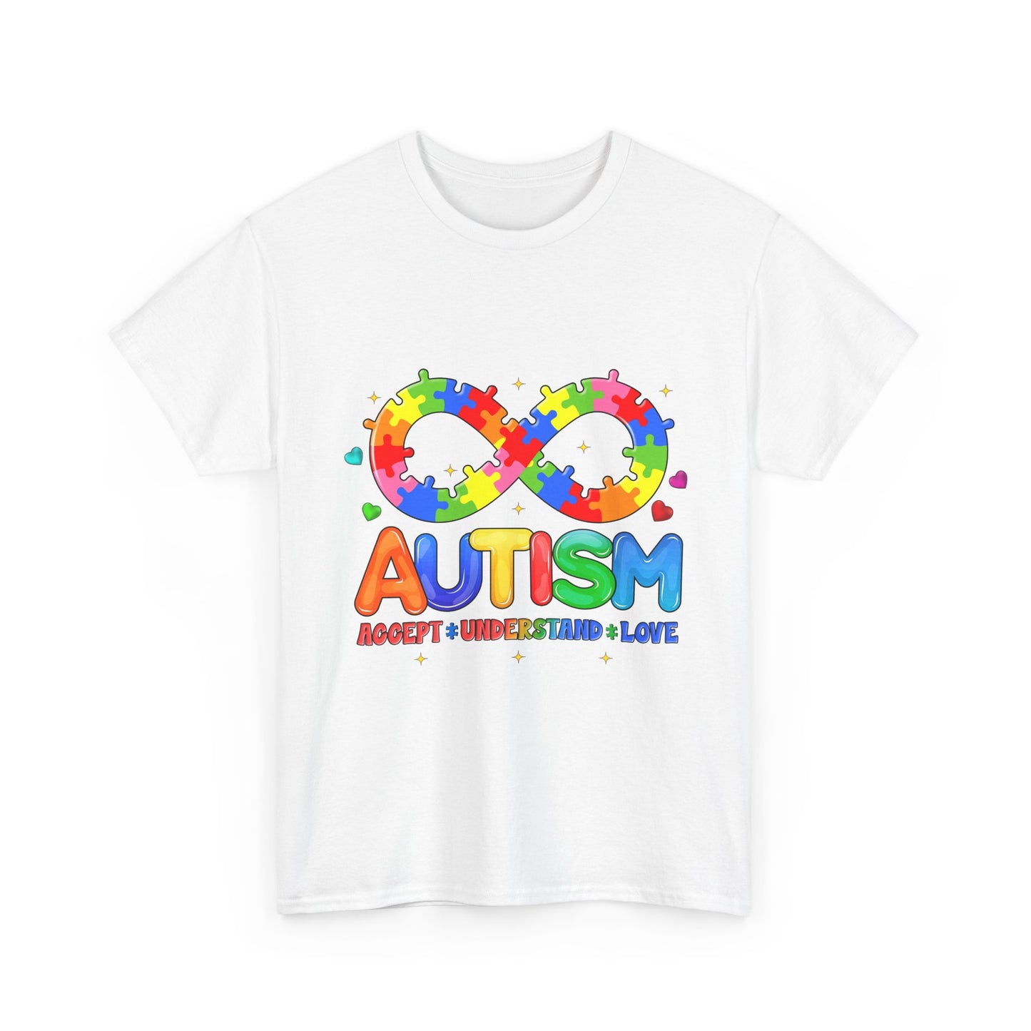 Autism Awareness Puzzle Infinity T-Shirt — Accept Understand Love
