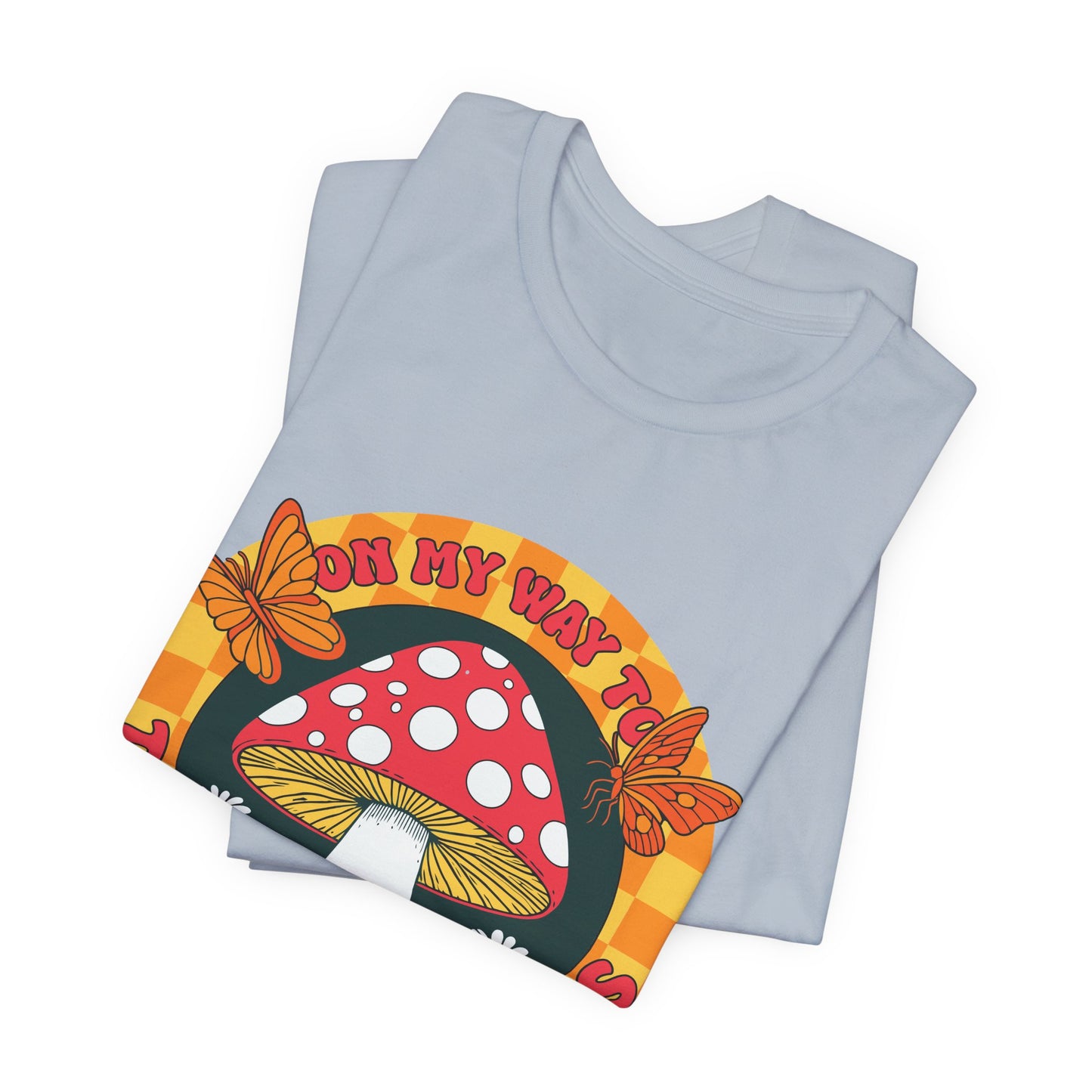 Mushroom Graphic Tee - "Mind My Way" Retro Fungi Shirt