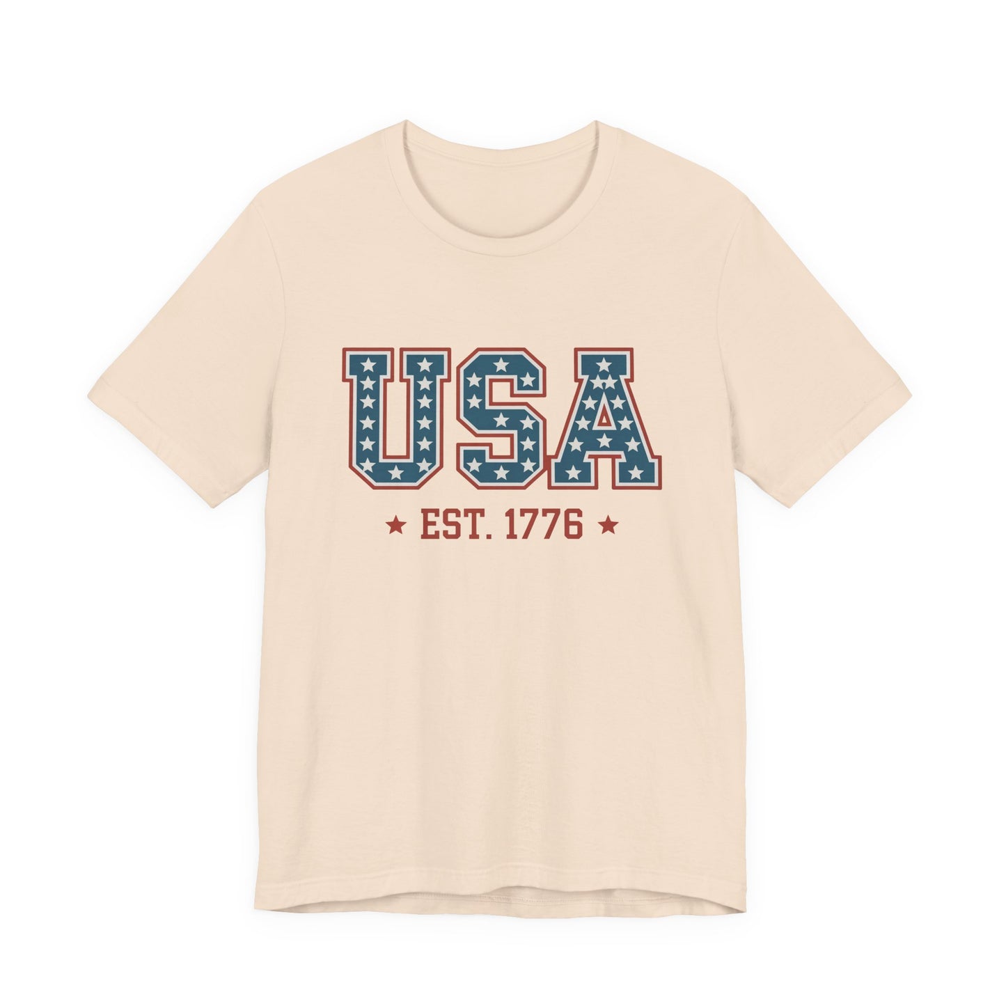 USA Est. 1776 T‑Shirt — Patriotic American Flag Stars Tee