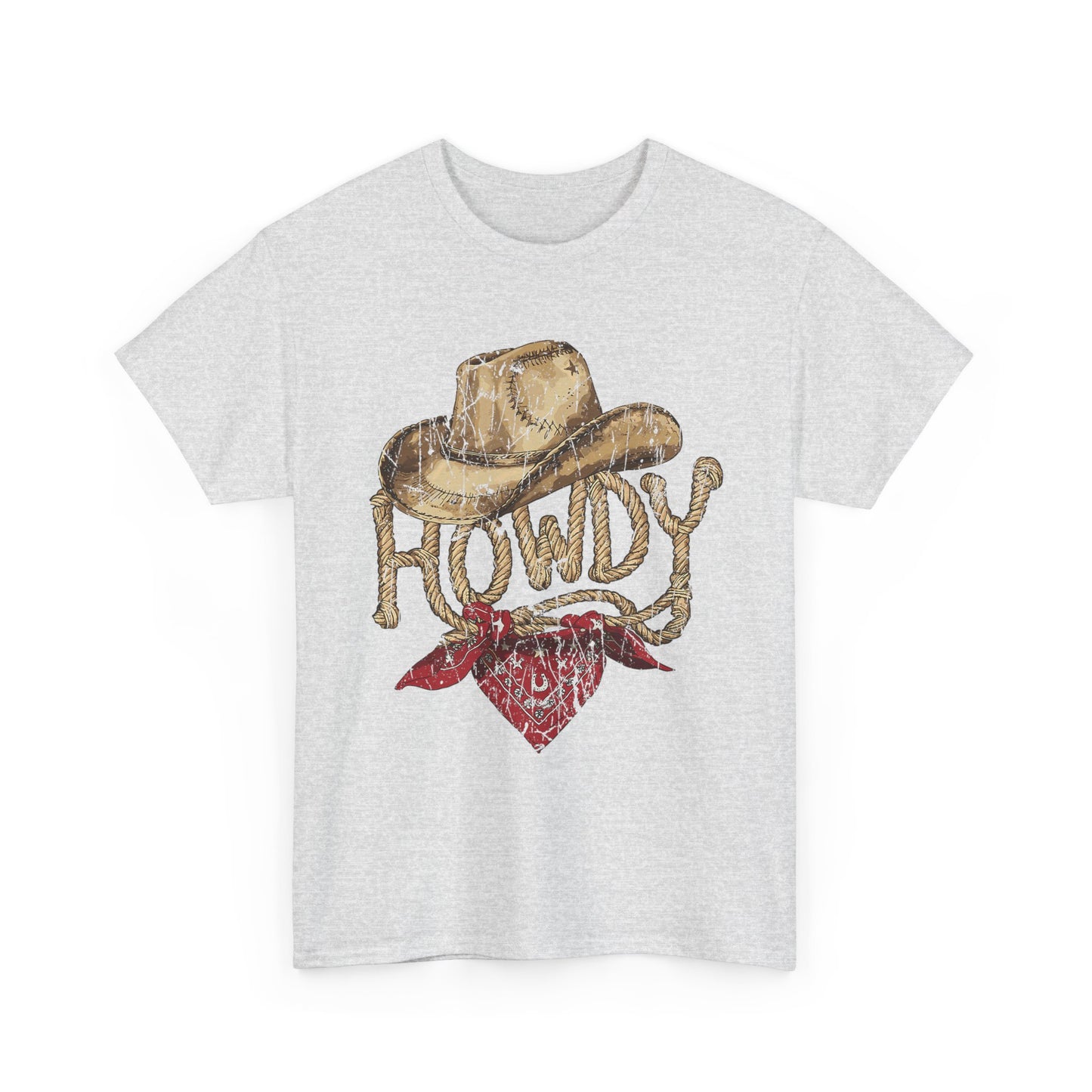 Howdy Cowboy Tee — Vintage Western Hat & Bandana Graphic