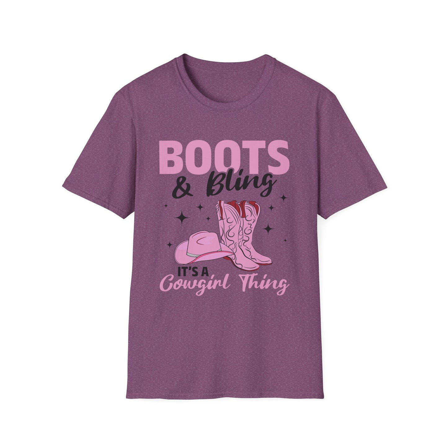 Boots & Bling Cowgirl T-Shirt — 'It's a Cowgirl Thing' Pink Cowboy Boots Tee