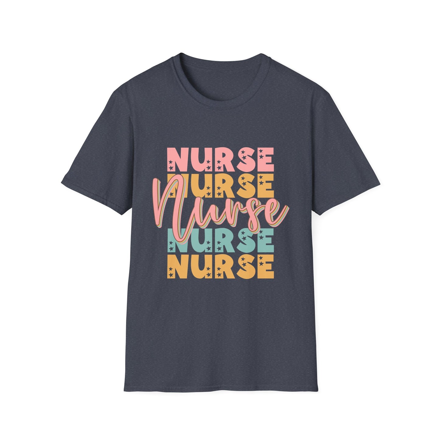 Retro Pastel “Nurse” Graphic T-Shirt — Cute Gift for Nurses, Nurse Appreciation Tee