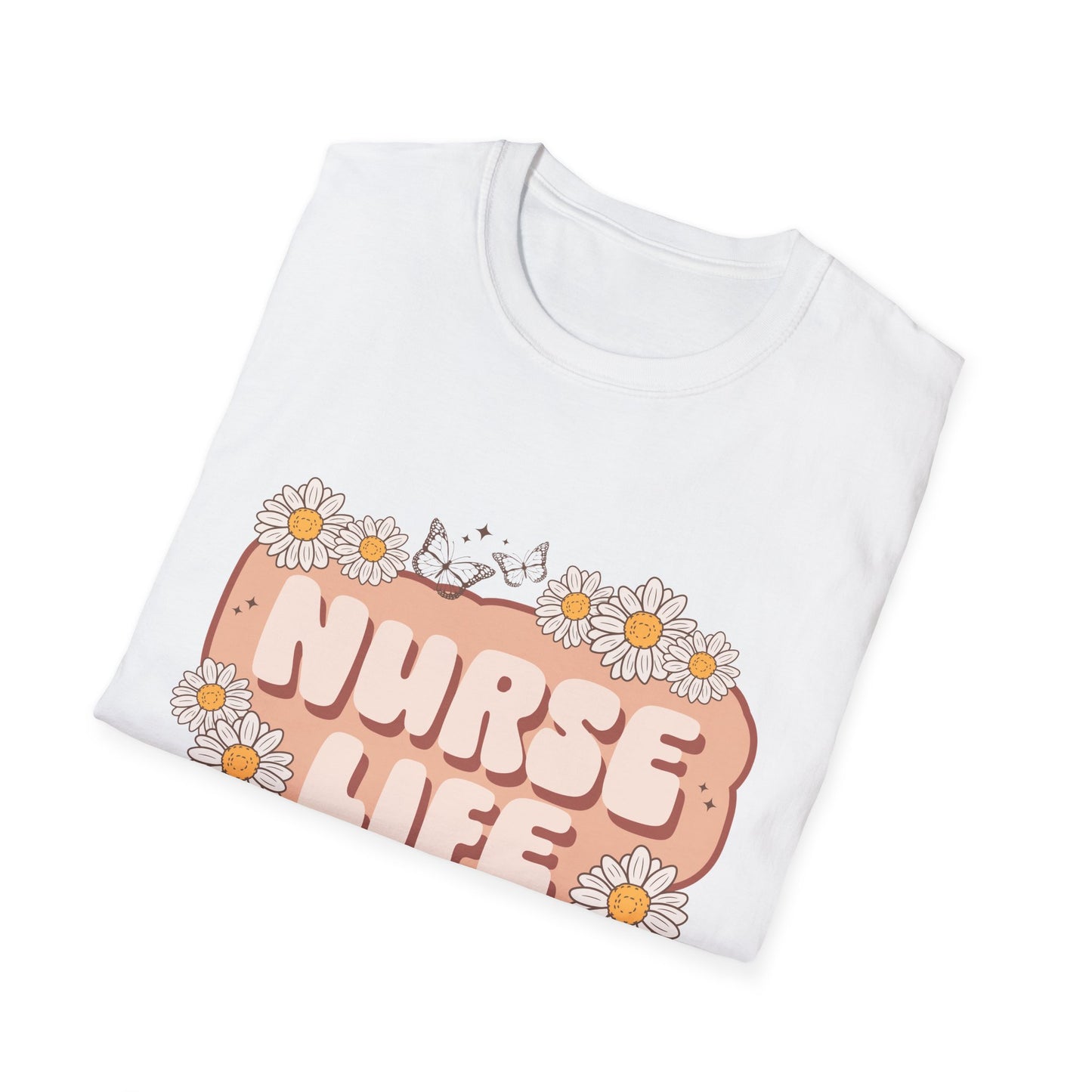 Nurse Life T‑Shirt — Floral Daisy Retro Nurse Tee