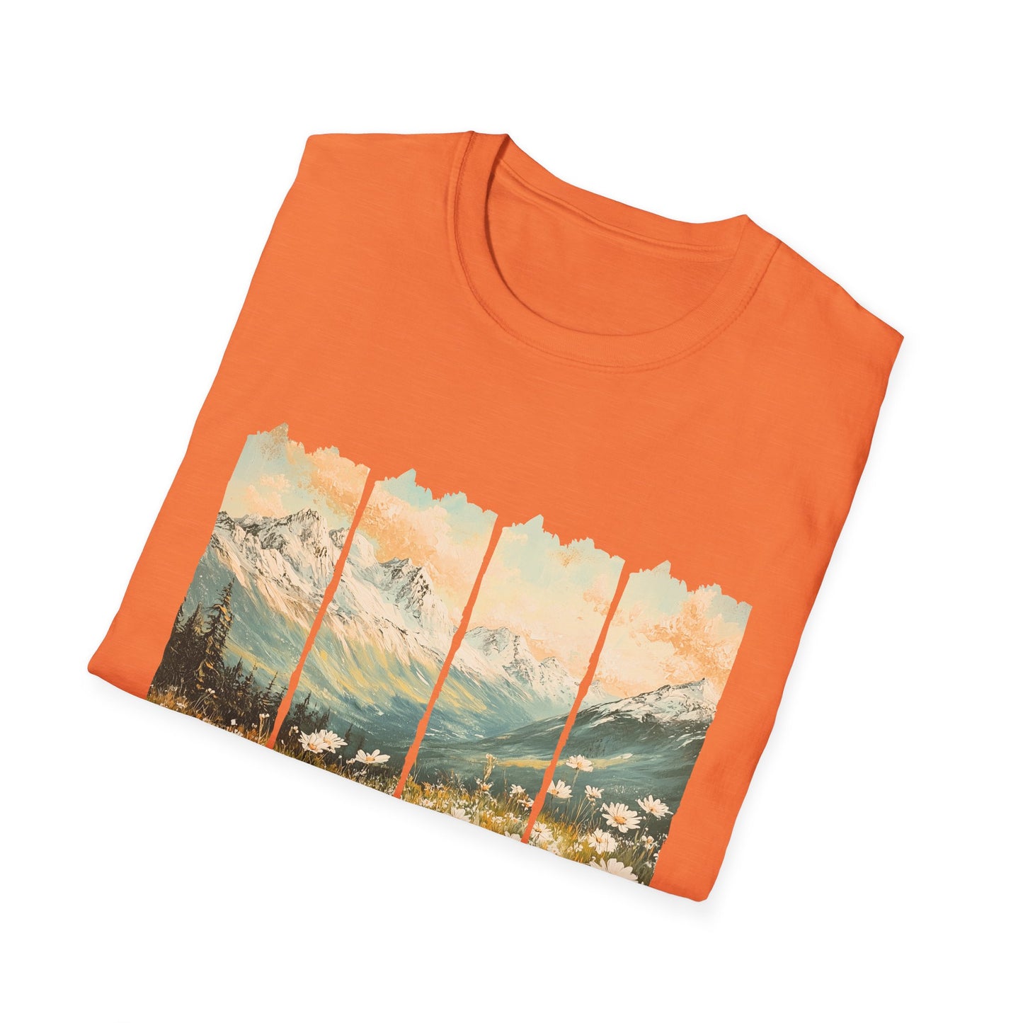 Mountain Meadow Vintage Graphic T-Shirt — Live Wild Scenic Nature Tee