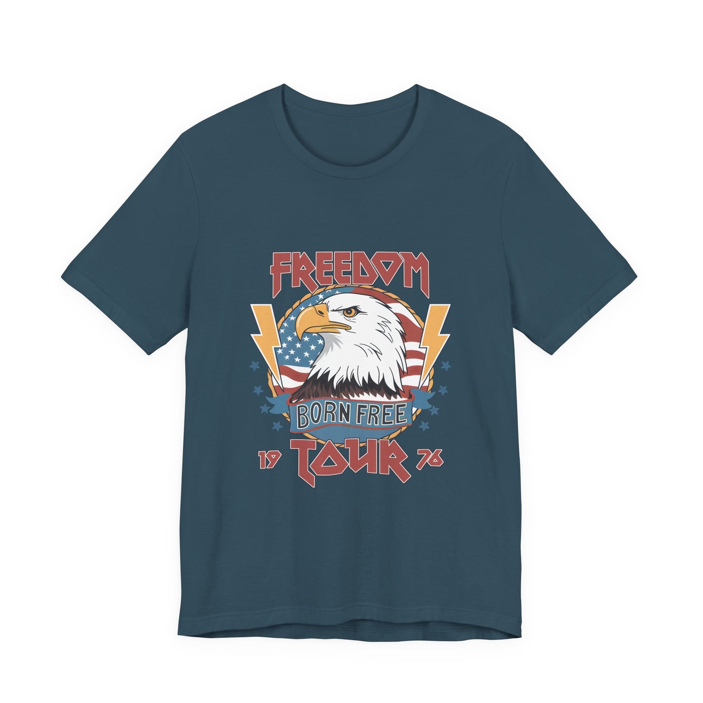 Freedom Born Free Tour Tee — Vintage American Eagle Patriotic T‑Shirt