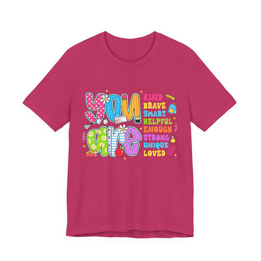 You Are Loved Kids T-Shirt — Colorful Positive Affirmation Tee (You Are Kind, Brave, Smart)