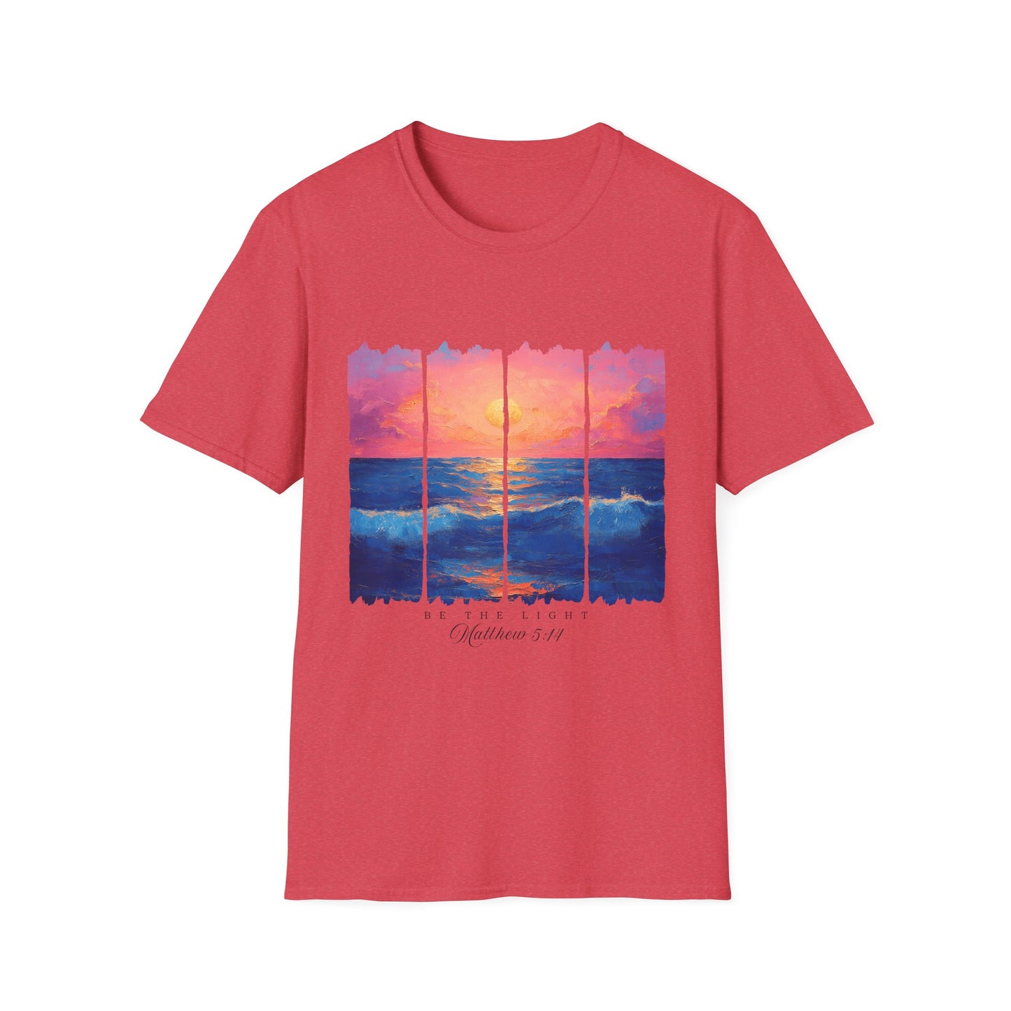 Sunset Ocean Panels T-Shirt — Inspirational Beach Sunset Graphic
