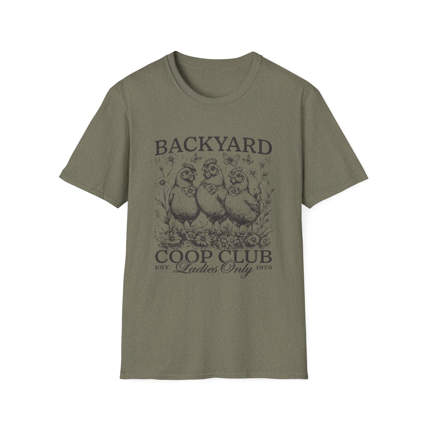 Backyard Coop Club T-Shirt — 'Ladies Only' Vintage Chicken Farm Tee
