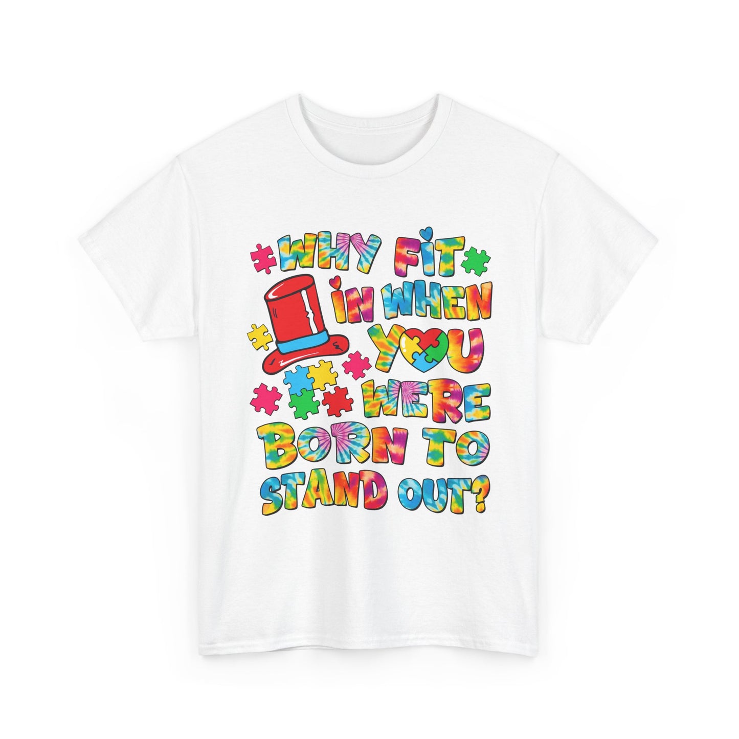 Colorful "Born to Stand Out" Graphic Tee — Retro Kids' Vibe