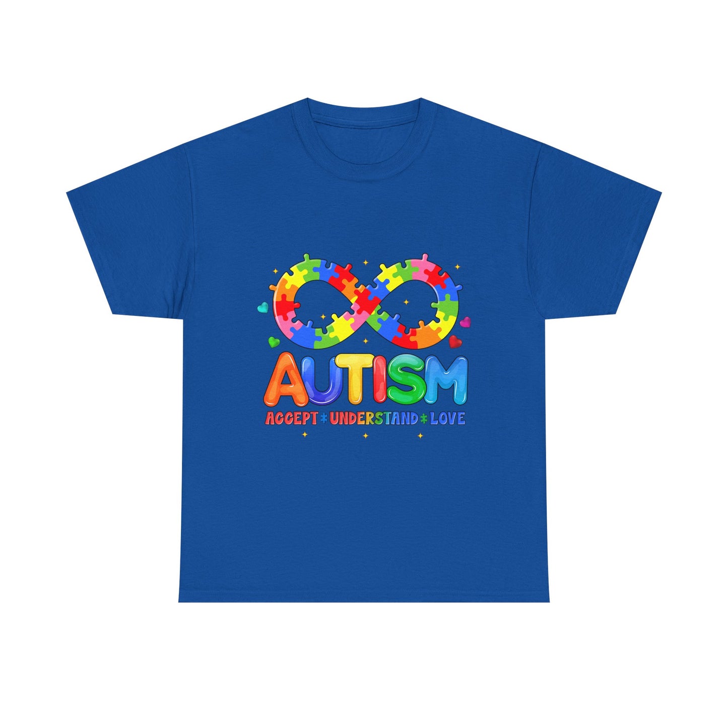 Autism Awareness Puzzle Infinity T-Shirt — Accept Understand Love