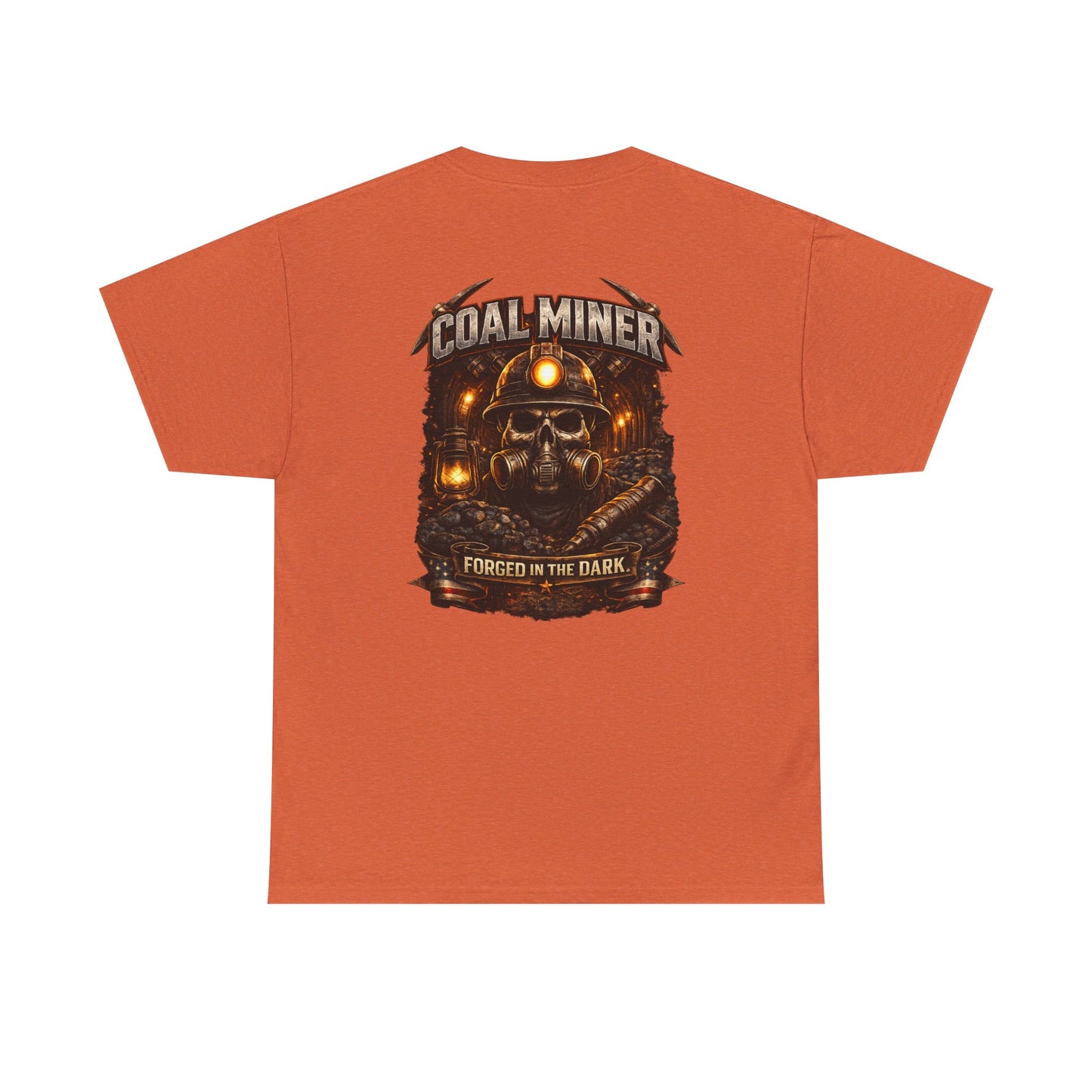 Coal Miner T-Shirt — "Forgotten in the Dark" Skull Hardhat Graphic Tee