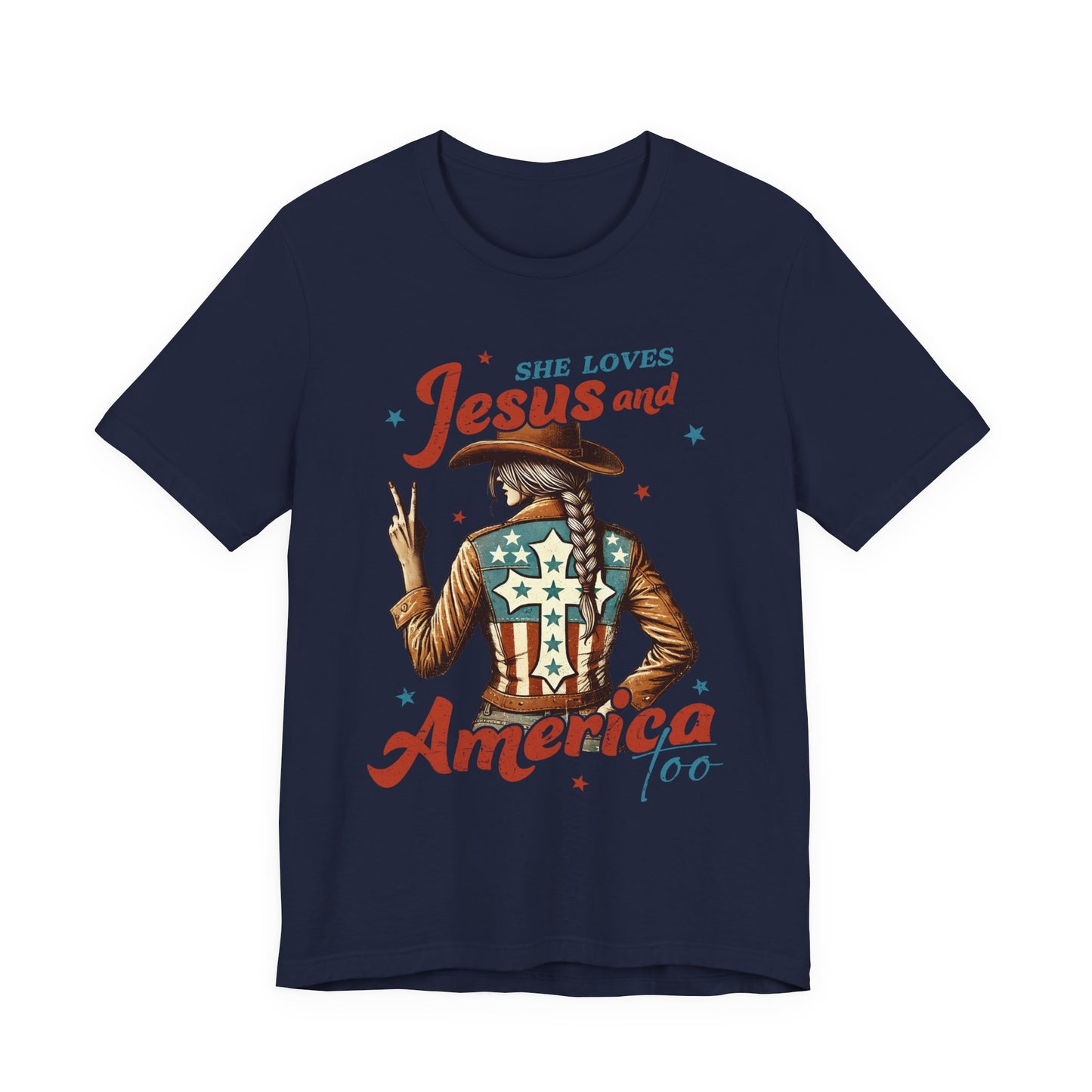 She Loves Jesus and America Tee