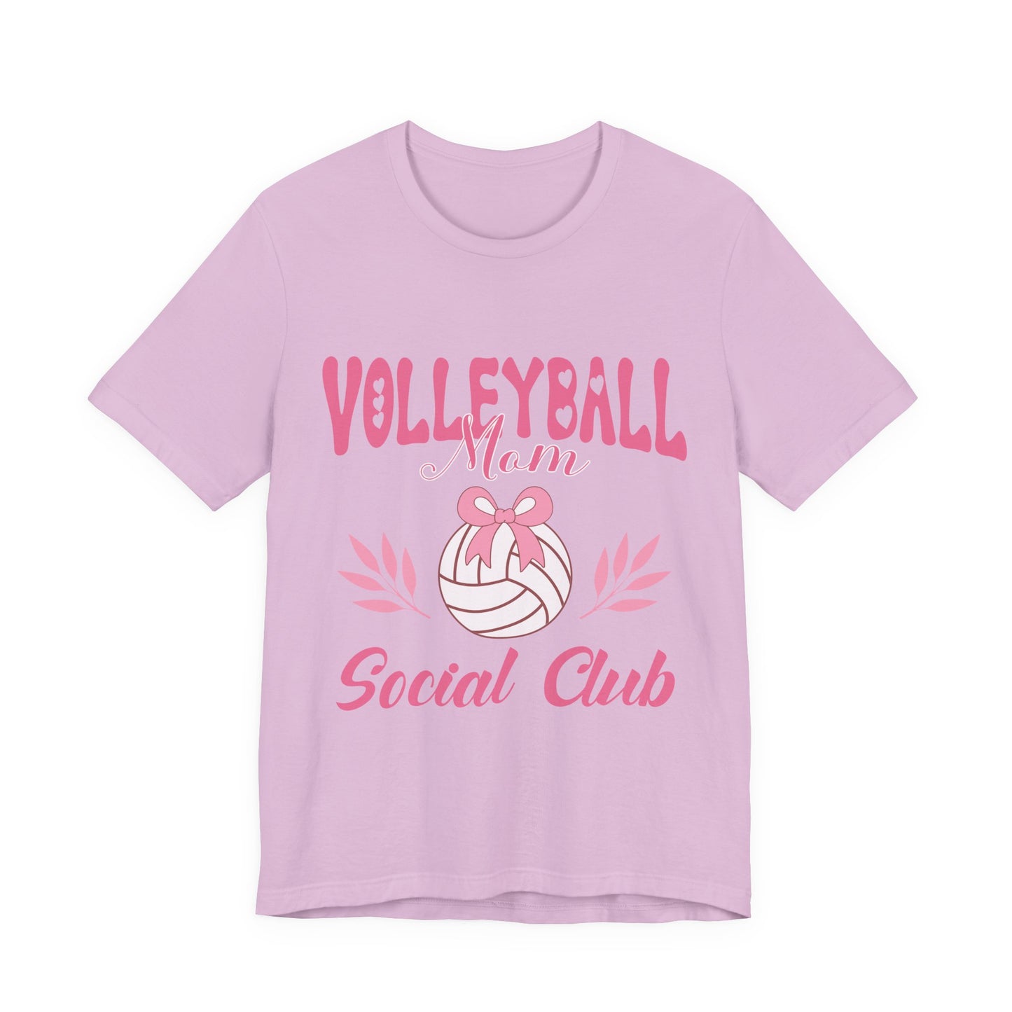 Volleyball Mom Social Club Tee — Pink Volleyball Mom Shirt
