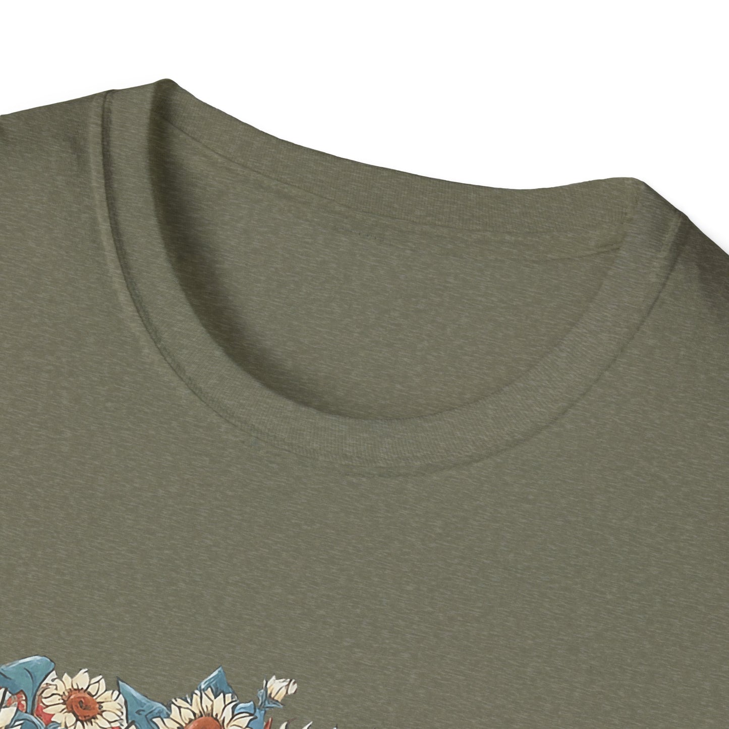 Patriotic Sunflower Cowboy Boots T-Shirt