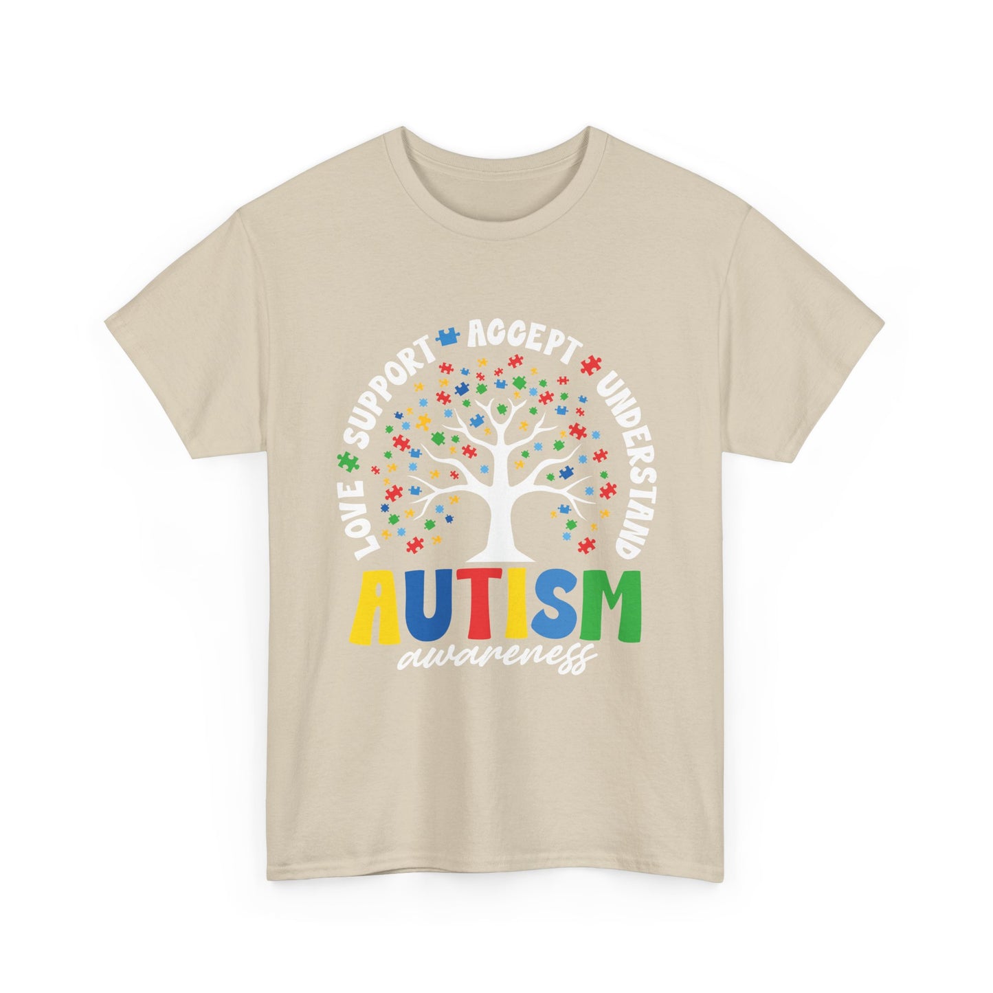 Autism Awareness T-Shirt – Colorful Puzzle Stars Tee