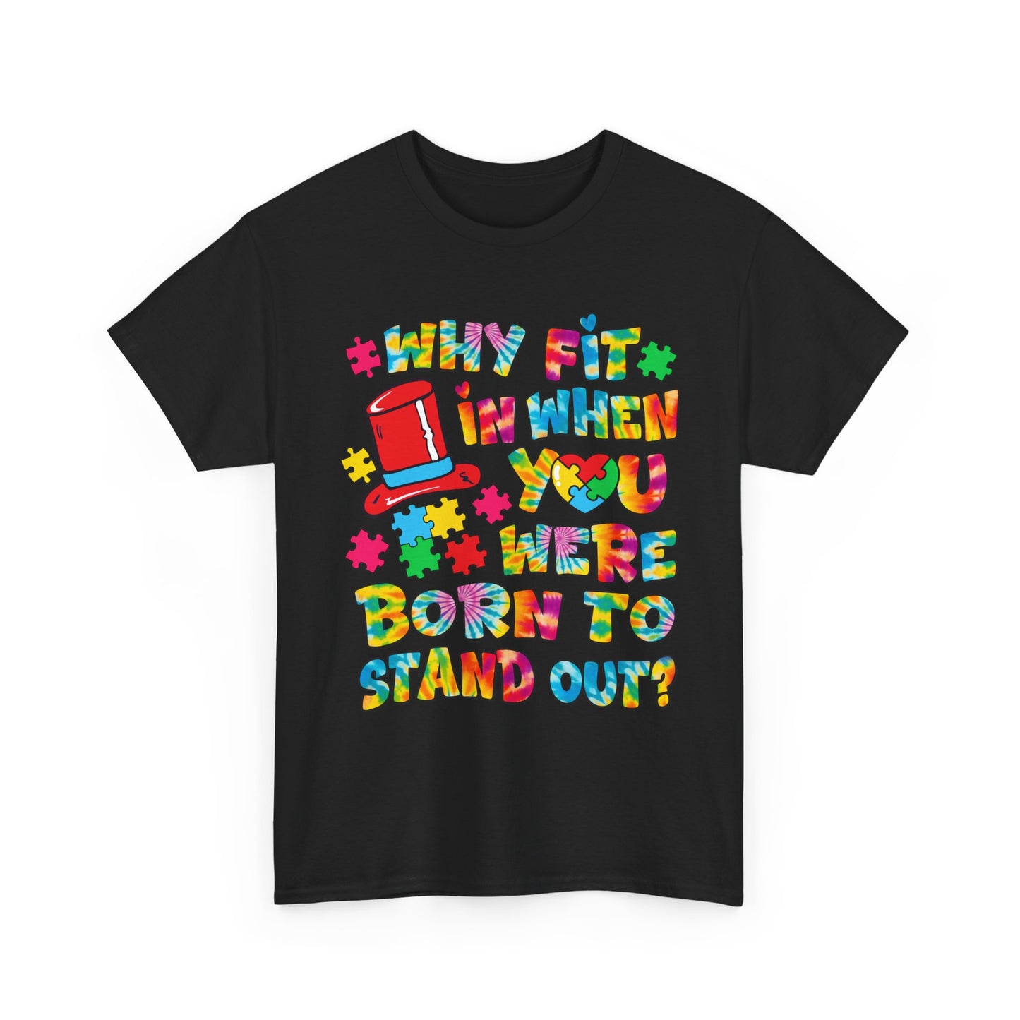 Colorful "Born to Stand Out" Graphic Tee — Retro Kids' Vibe