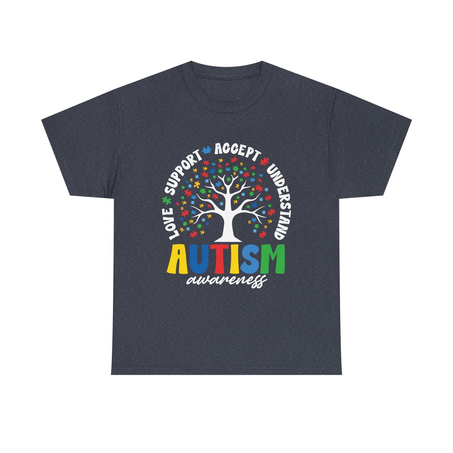 Autism Awareness T-Shirt – Colorful Puzzle Stars Tee