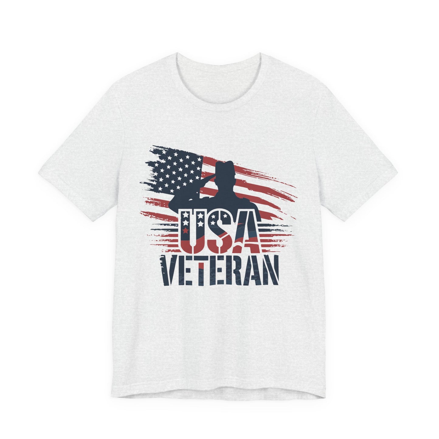 USA Veteran T-Shirt – American Flag Silhouette Patriotic Tee
