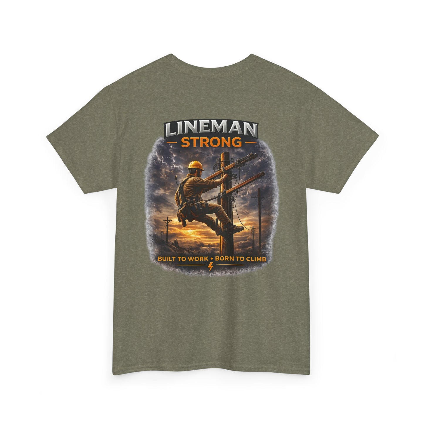Lineman-Built to work-Born to climb Unisex Heavy Cotton Tee