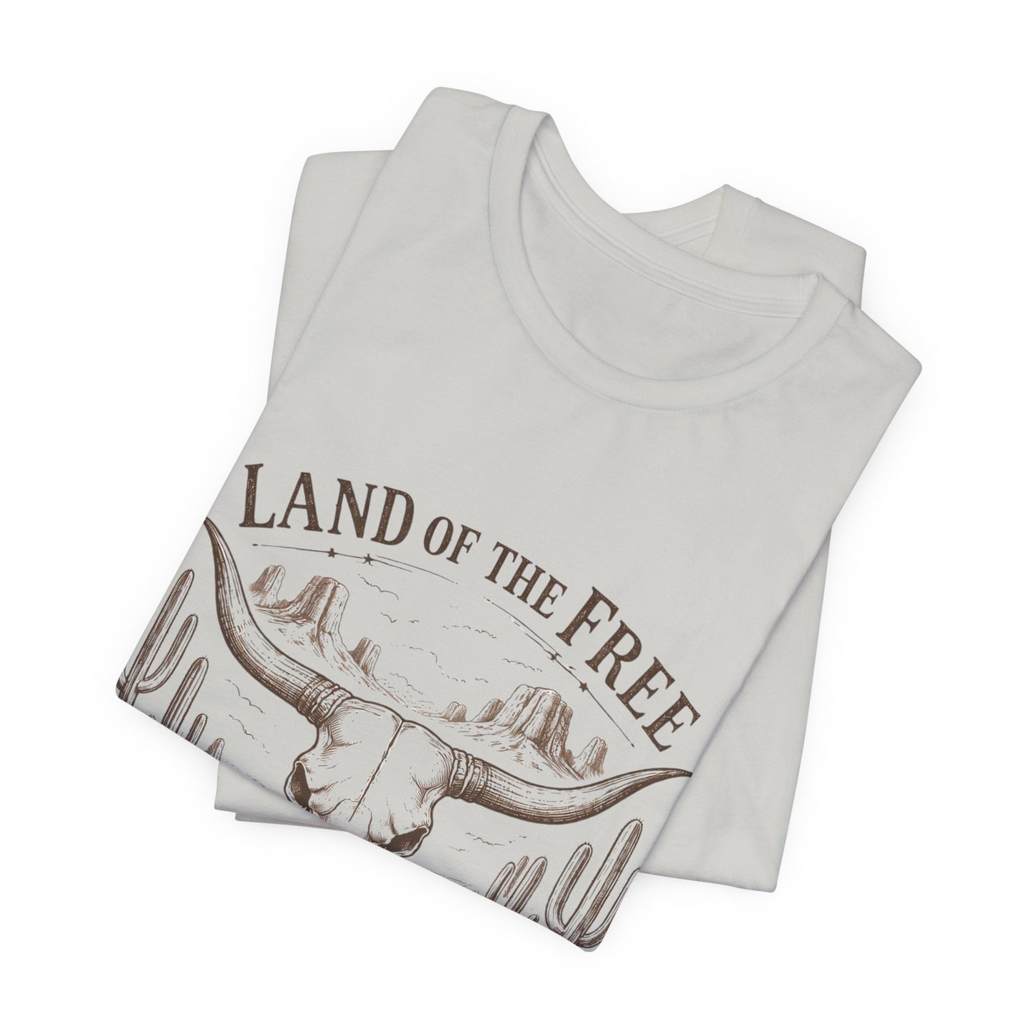 Western 'Land of the Free' Skull Tee