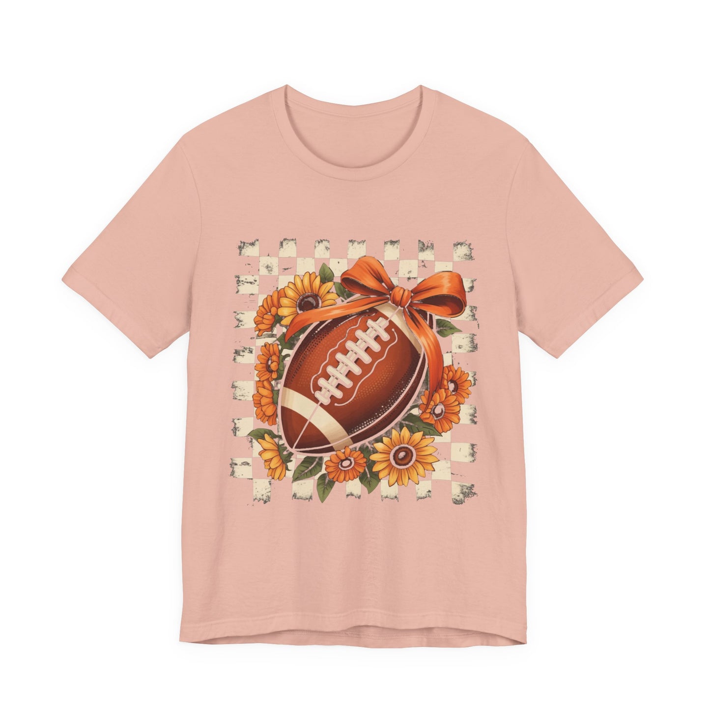 Football Sunflower Tee — Fall Game Day Shirt