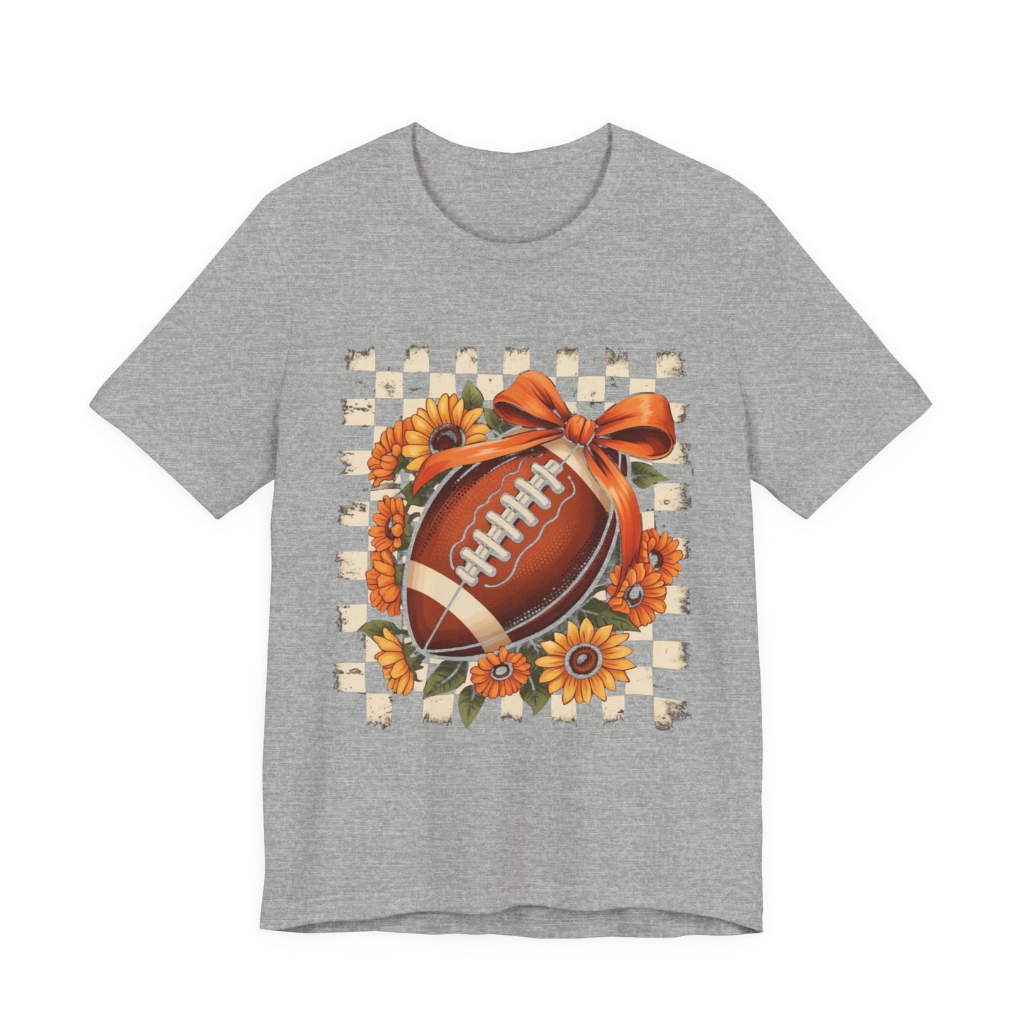 Football Sunflower Tee — Fall Game Day Shirt