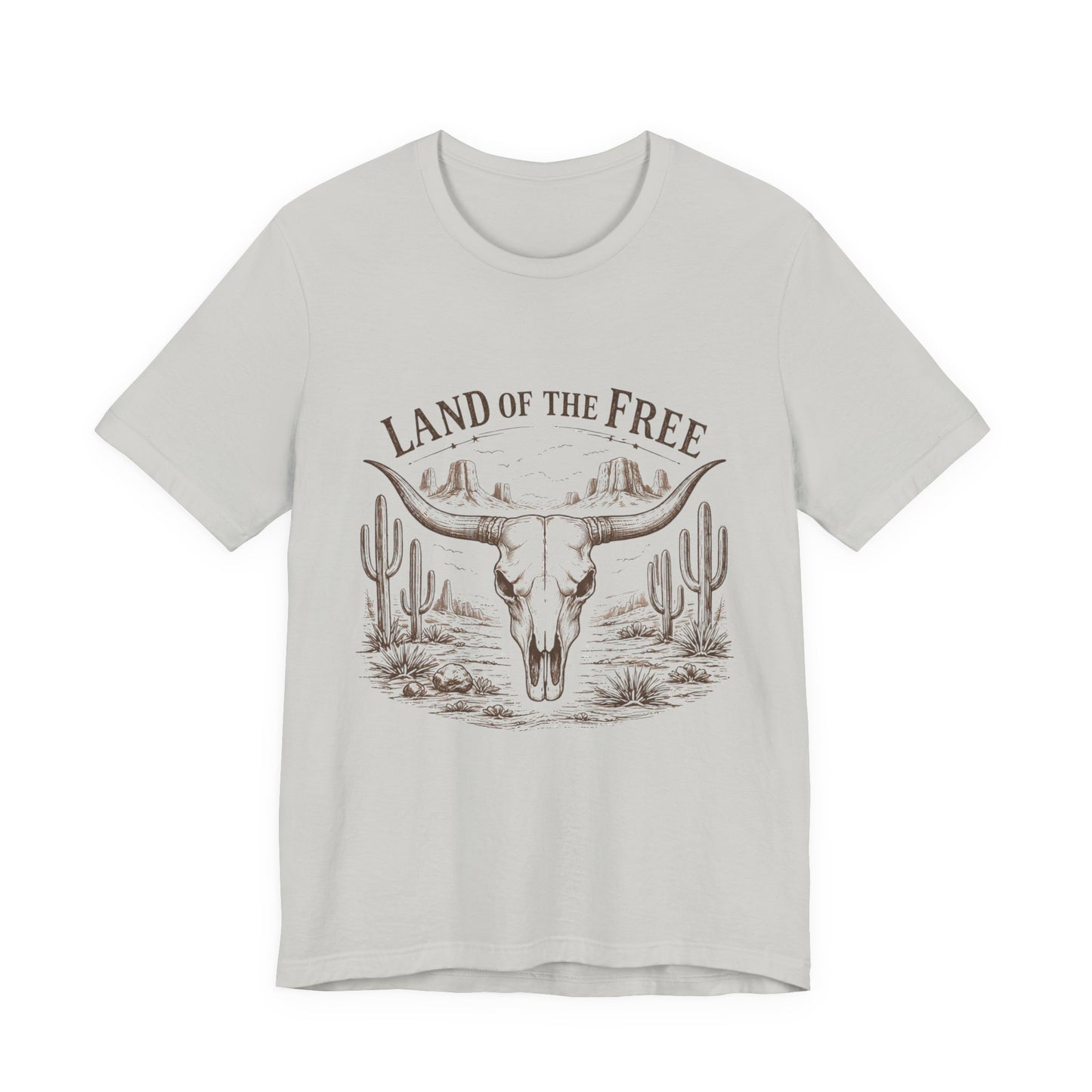 Western 'Land of the Free' Skull Tee