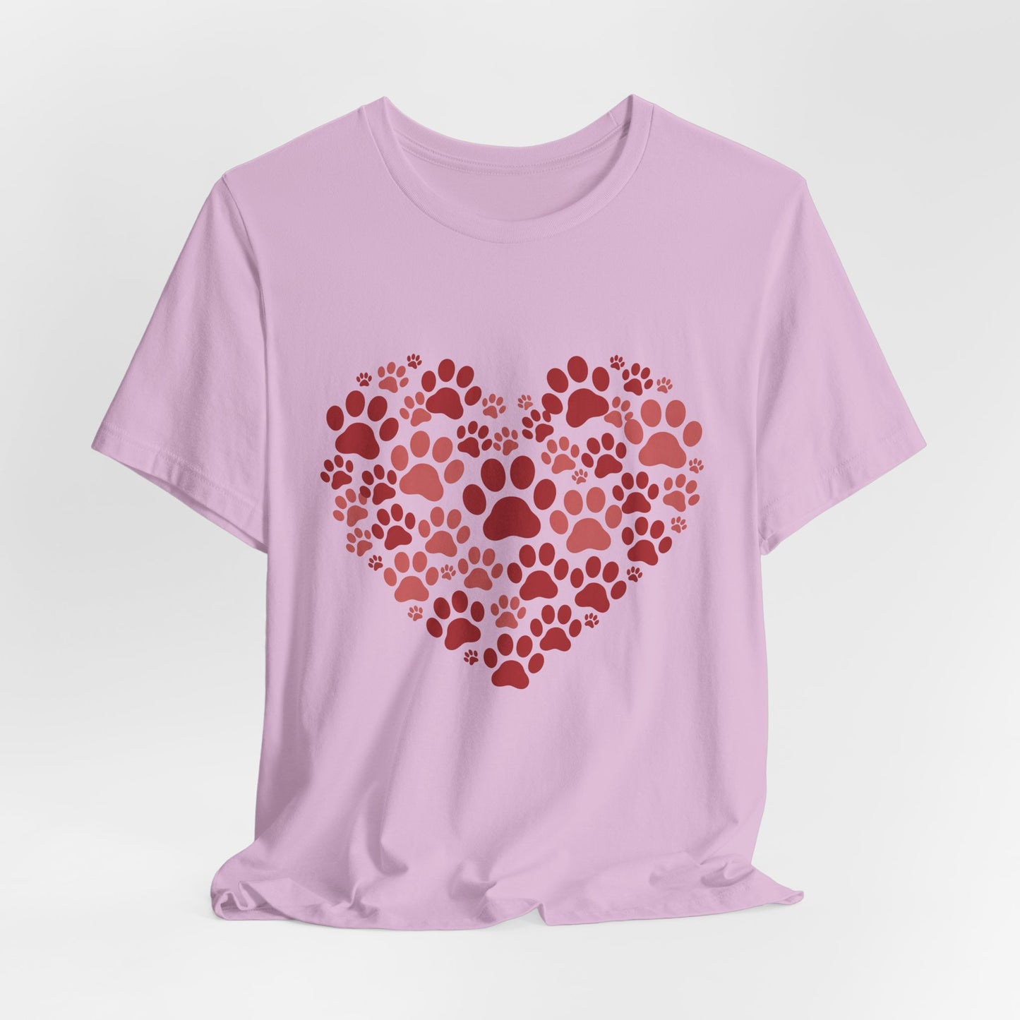 Heart Paw Print T-Shirt — Dog Lover Valentine Tee
