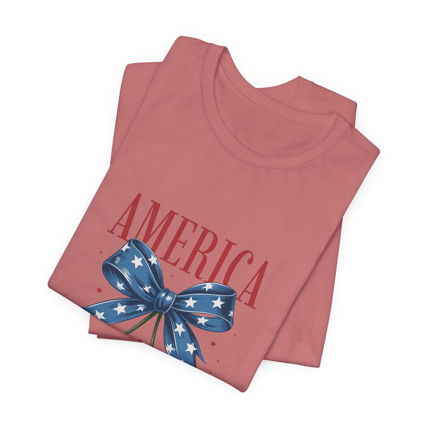 America Cherry Tee — Patriotic Stars & Stripes Graphic T-Shirt