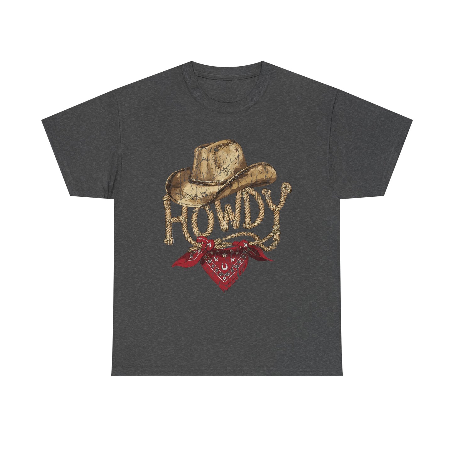 Howdy Cowboy Tee — Vintage Western Hat & Bandana Graphic